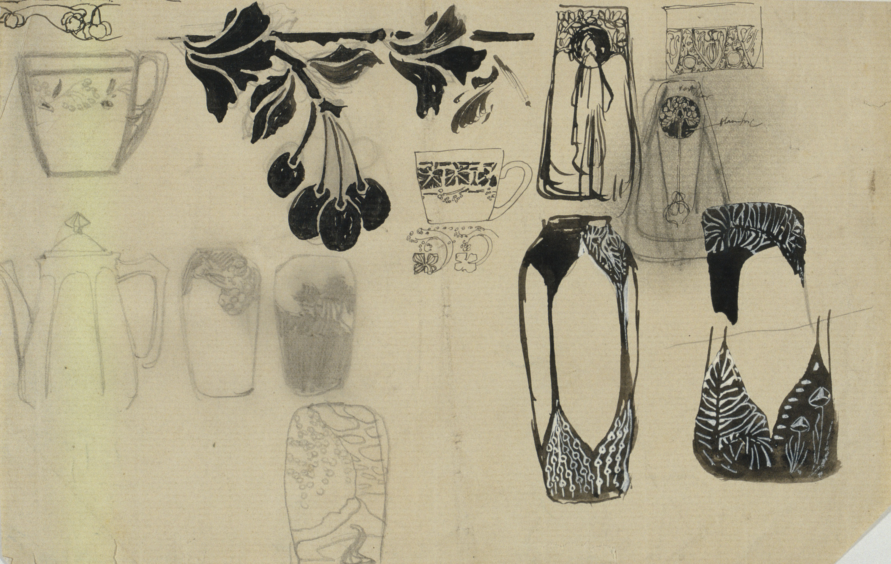 image for: Antoni Serra - Ornamentació per a porcellanes - Cap a 1904-1908