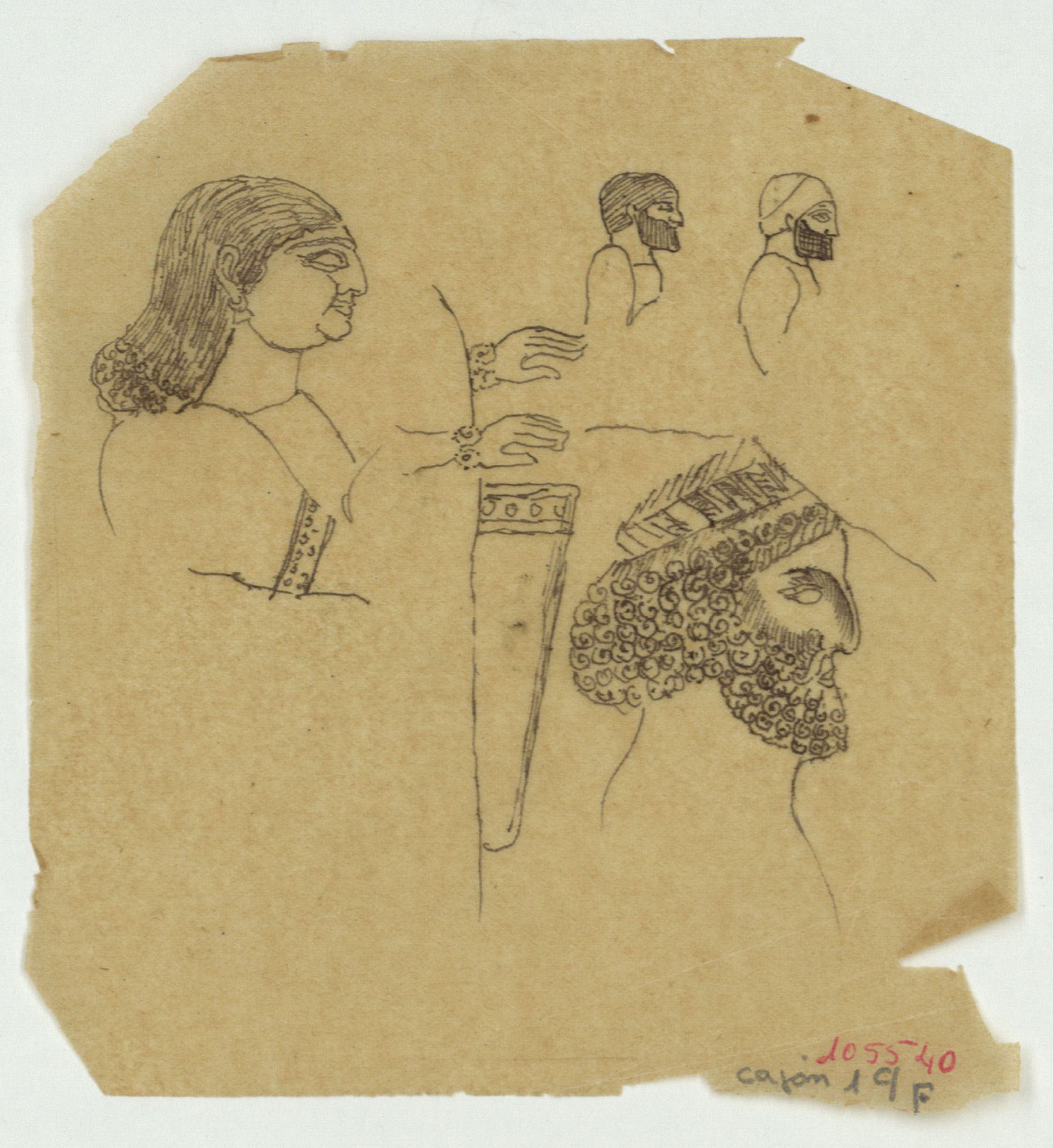 image for: Marià Fortuny - Calc amb motius d'estil assiri - Cap a 1863-1872