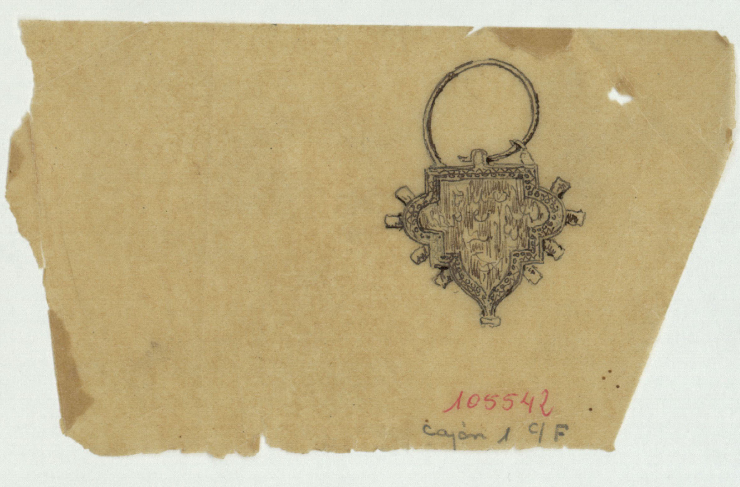 image for: Marià Fortuny - Calc d'una fíbula d'estil musulmà - Cap a 1870-1872