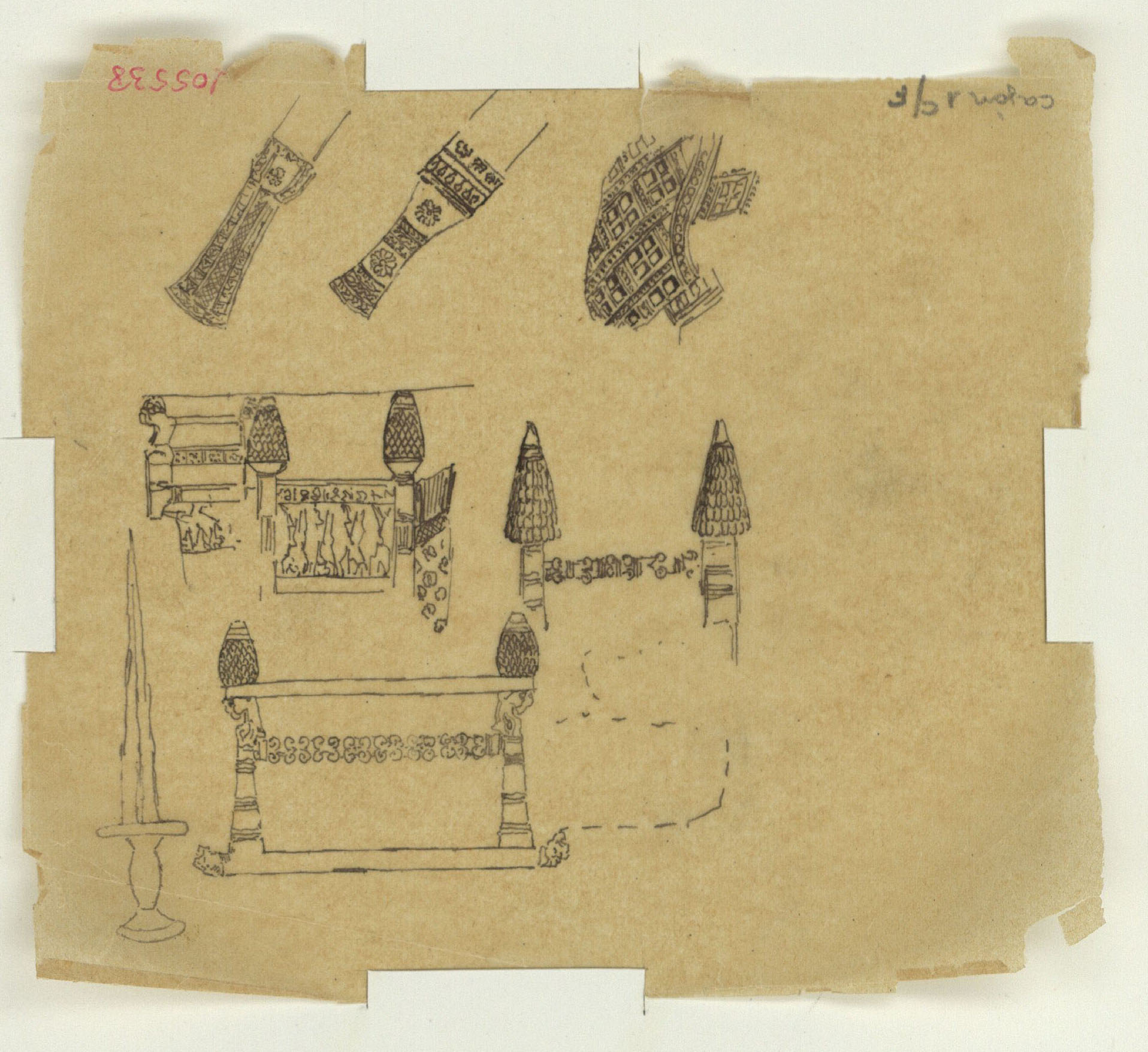 image for: Marià Fortuny - Calc de punyals i motius ornamentals d'estil assiri - Cap a 1867-1872