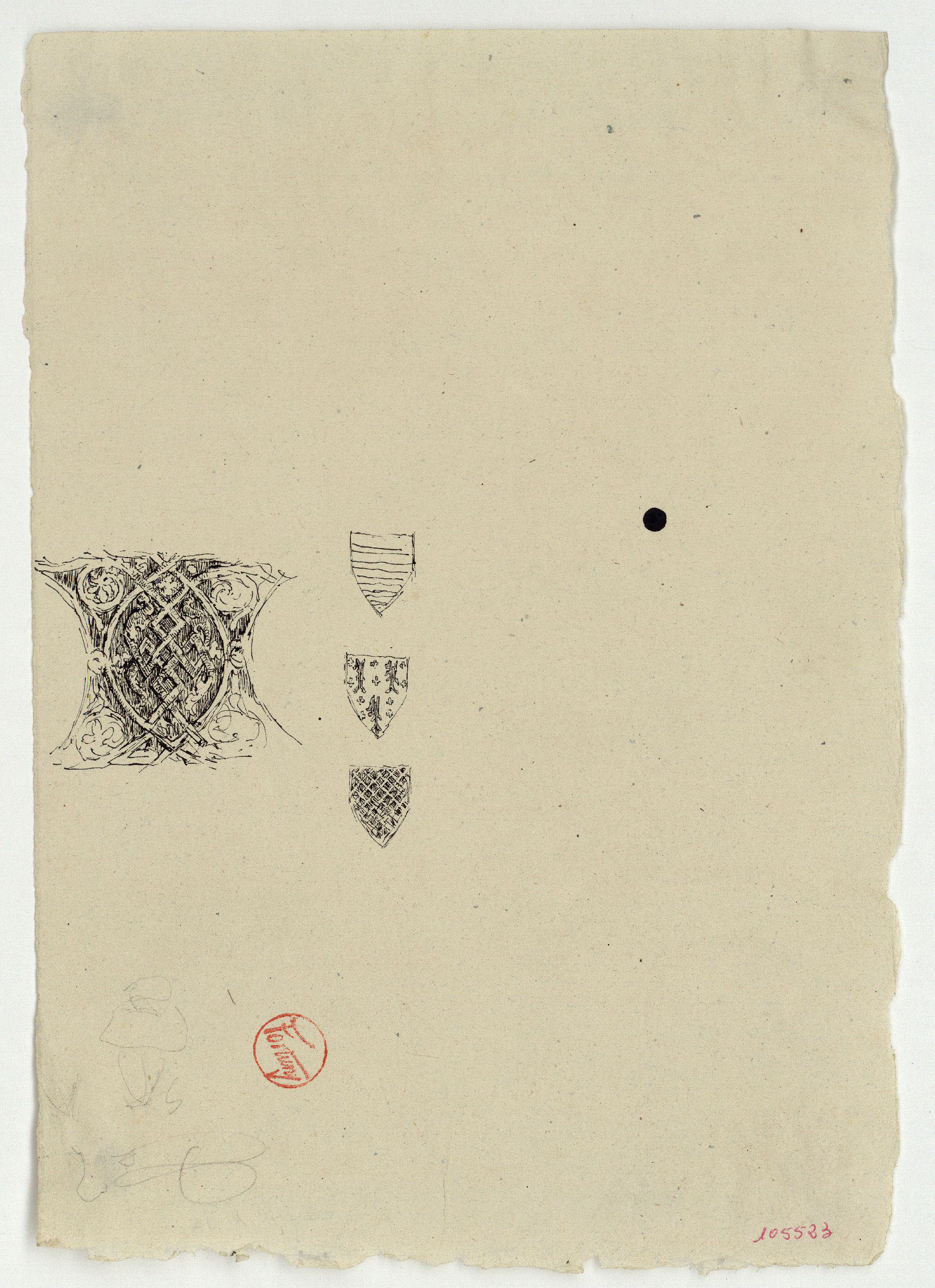 image for: Marià Fortuny - Escuts nobiliaris i motiu ornamental - Cap a 1867-1870