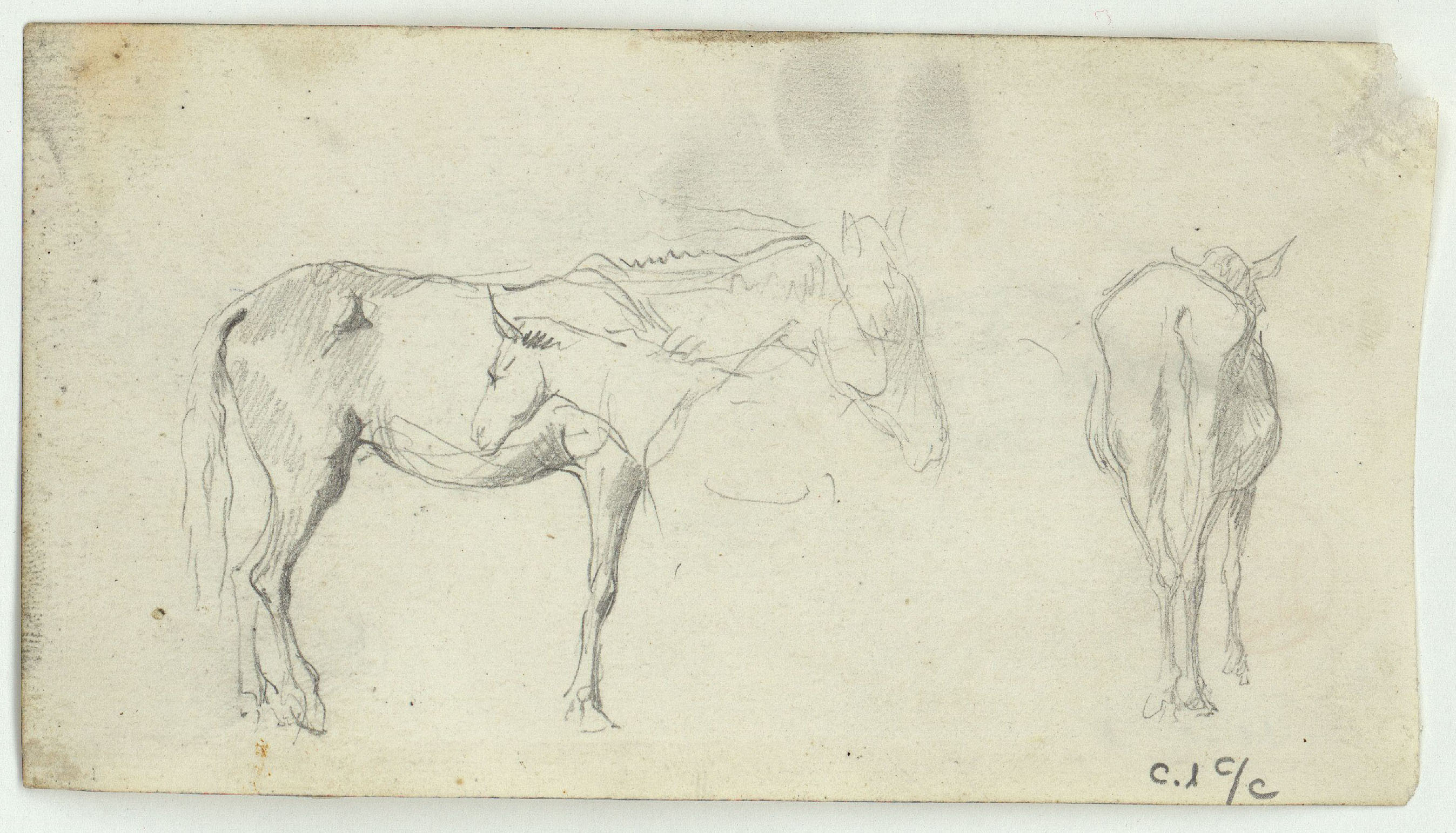 image for: Marià Fortuny - Marroquins (anvers) / Cavalls (revers) - Cap a 1860-1862 [1]