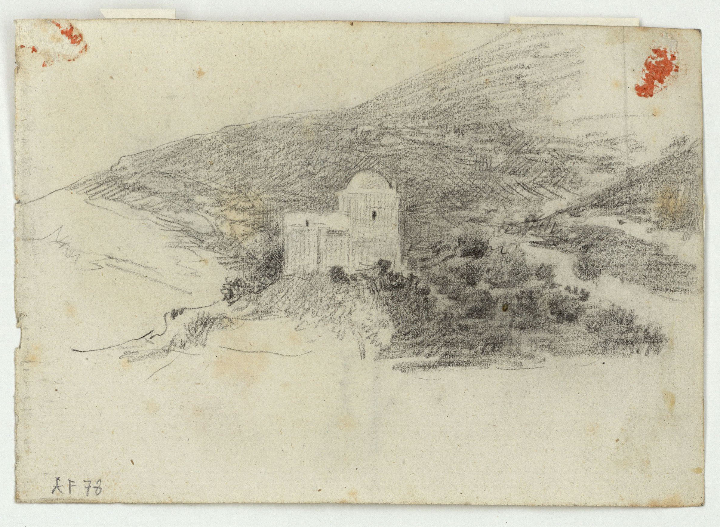 image for: Marià Fortuny - Marroquins, ruc i objecte islàmic (anvers) / Qubba prop de Tetuan (revers) - Cap a 1860-1862 [1]