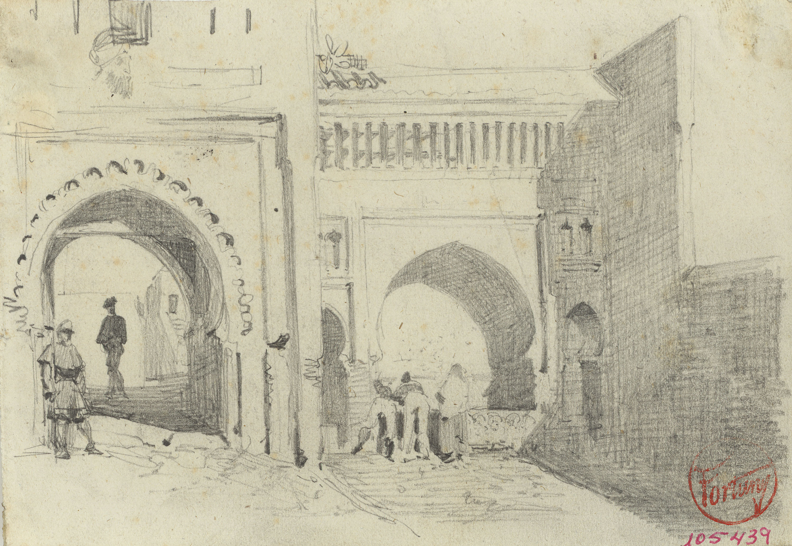 image for: Marià Fortuny - Porta de Bab Tut o de Tànger a Tetuan - Cap a 1860-1862