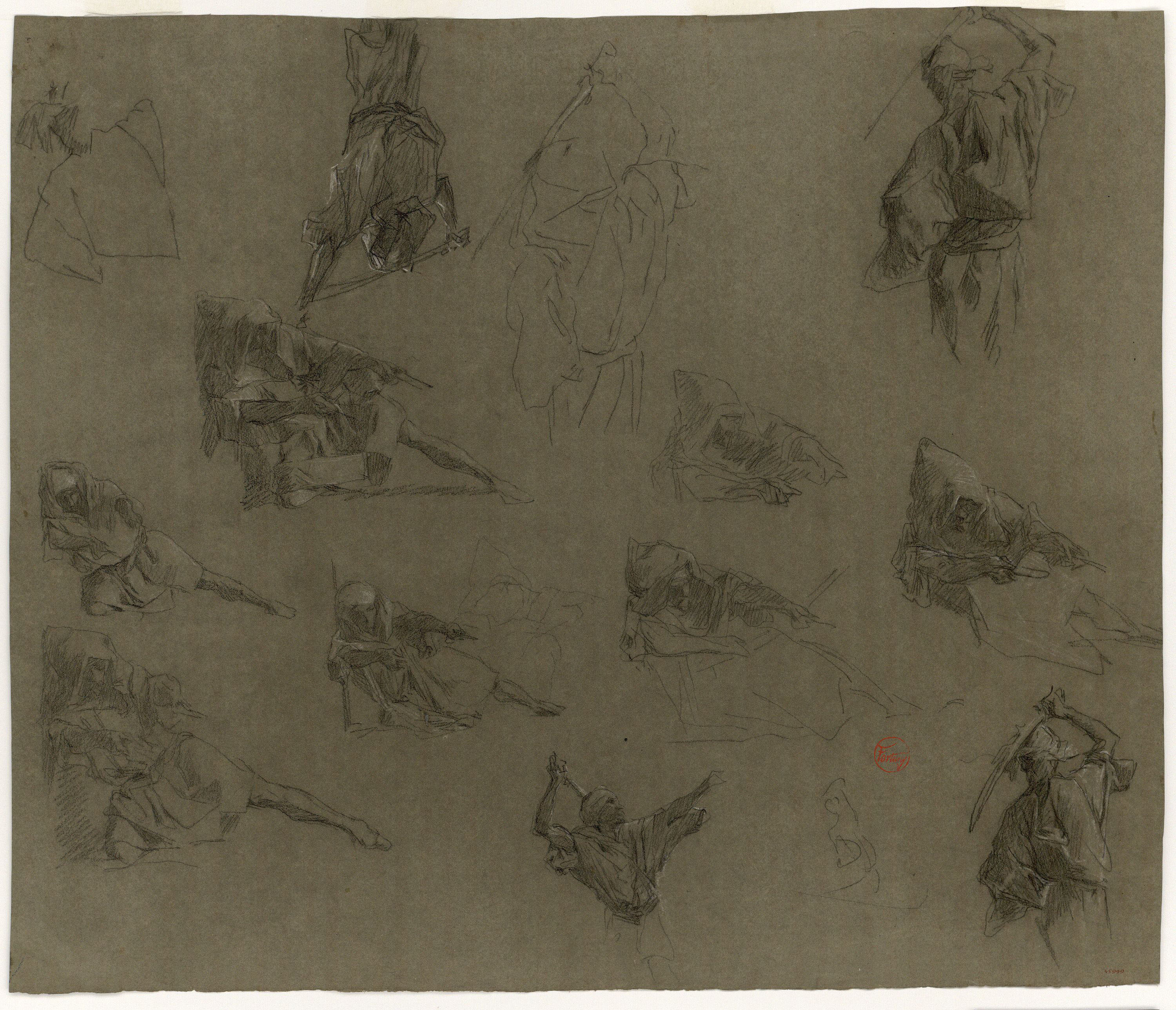 image for: Marià Fortuny - Guerrers marroquins. Estudi per al quadre «La batalla de Tetuan» - Cap a 1860-1862