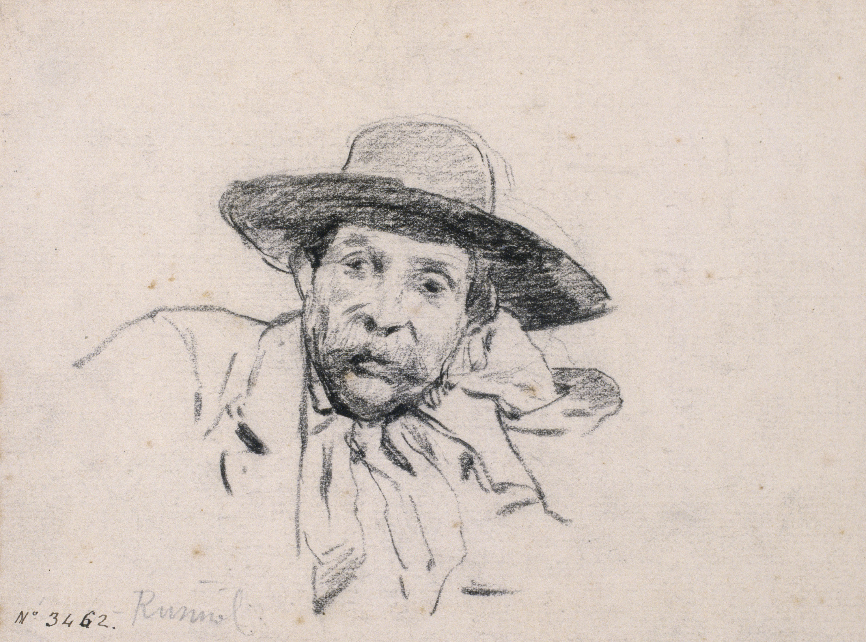 image for: Santiago Rusiñol - Estudi de cap masculí - Cap a 1880-1885