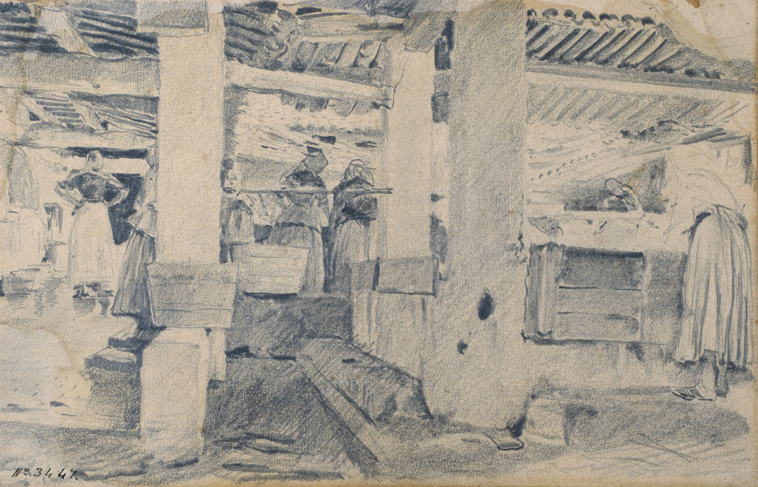 image for: Santiago Rusiñol - Interior d'un safareig - 1890