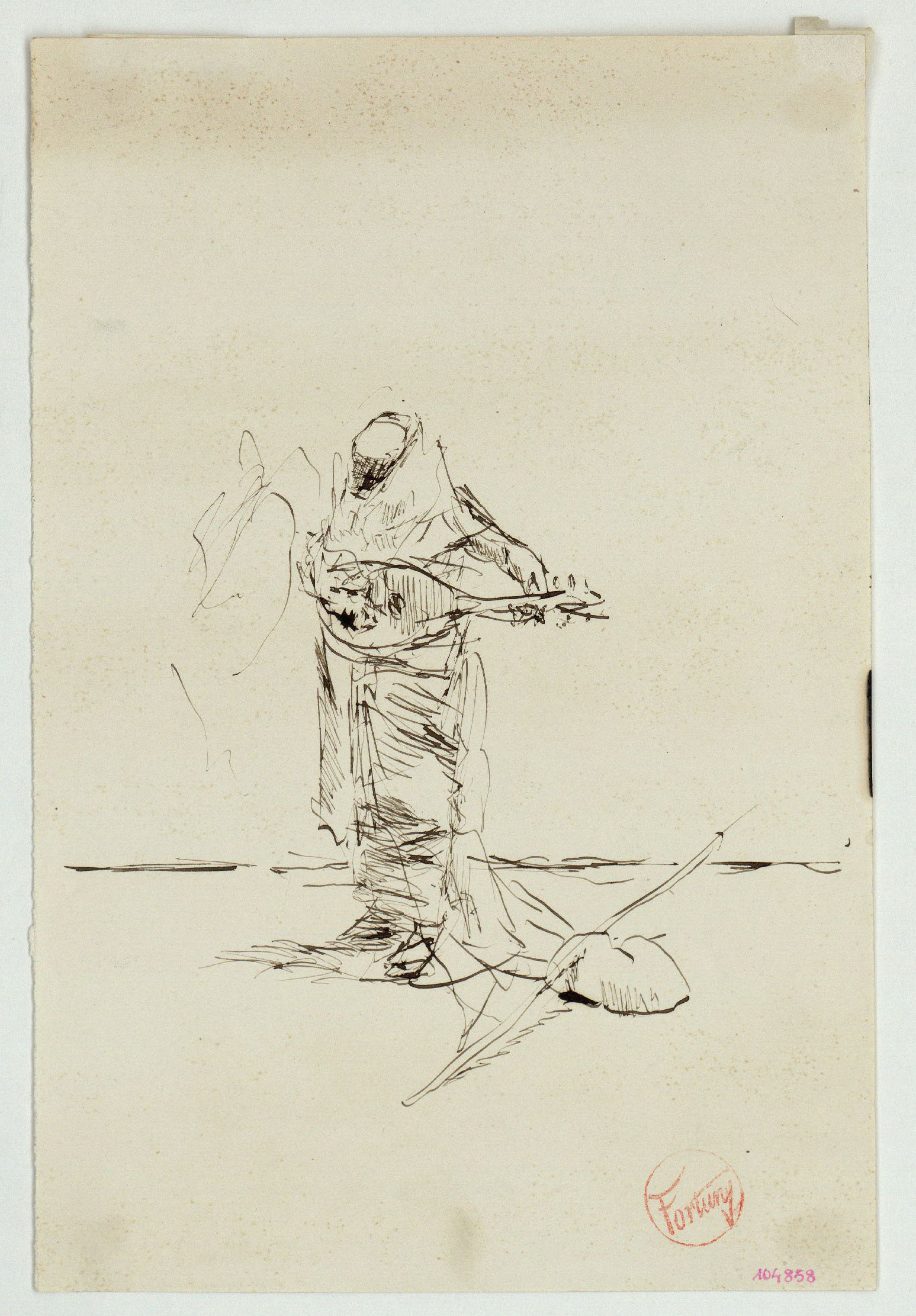 image for: Marià Fortuny - Estudi per al quadre «Músics àrabs» - Cap a 1872