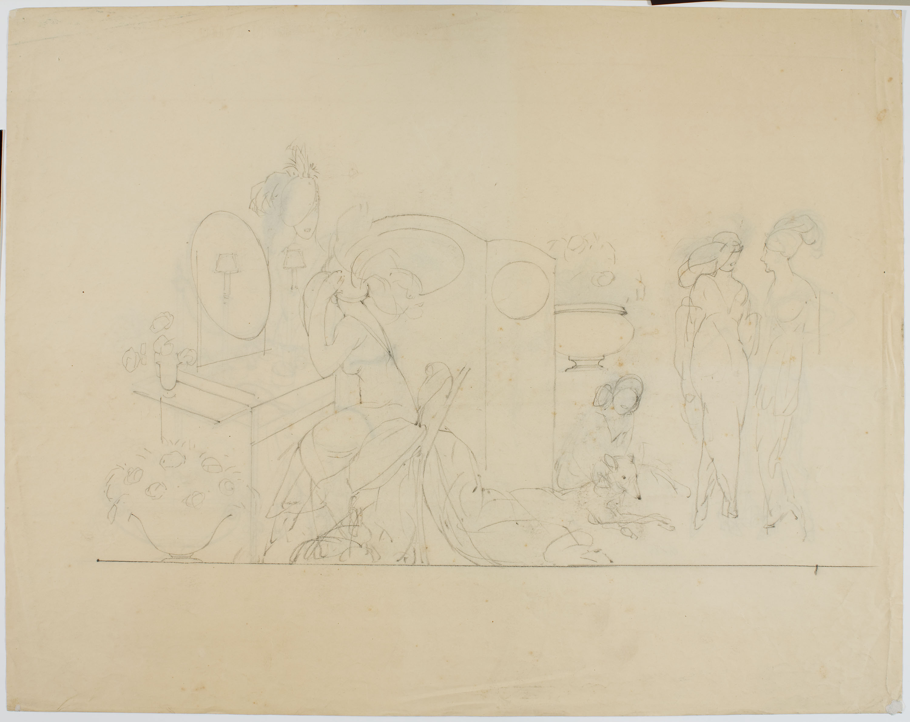 image for: Francesc Xavier Gosé - Escena de tocador (anvers) / Escena de tocador (revers) - Cap a 1910-1912 [1]