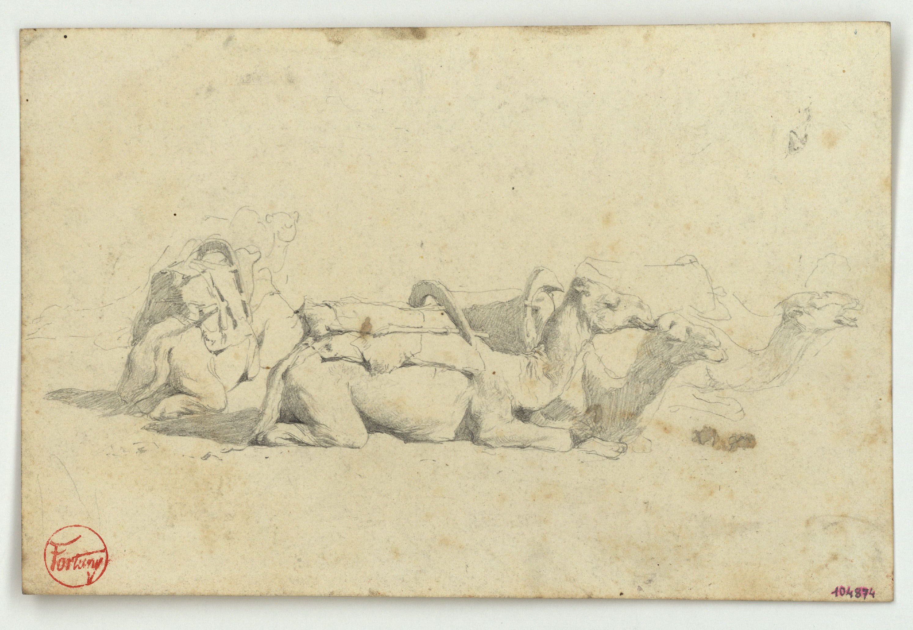 image for: Marià Fortuny - Estudi per a l'aquarel·la «El cameller» - Cap a 1862-1865