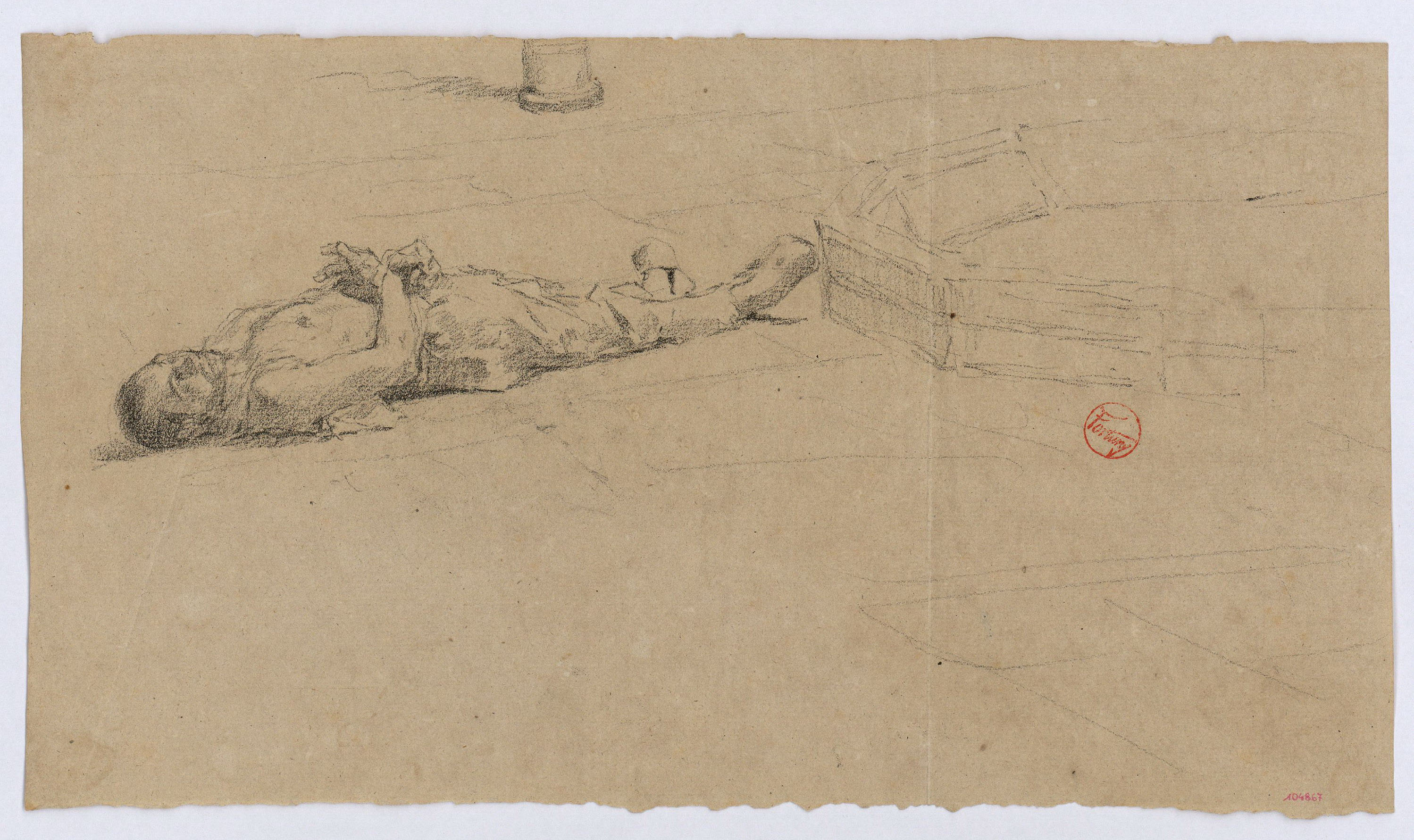 image for: Marià Fortuny - Estudi per al quadre «La matança dels Abenserraigs» - Cap a 1870