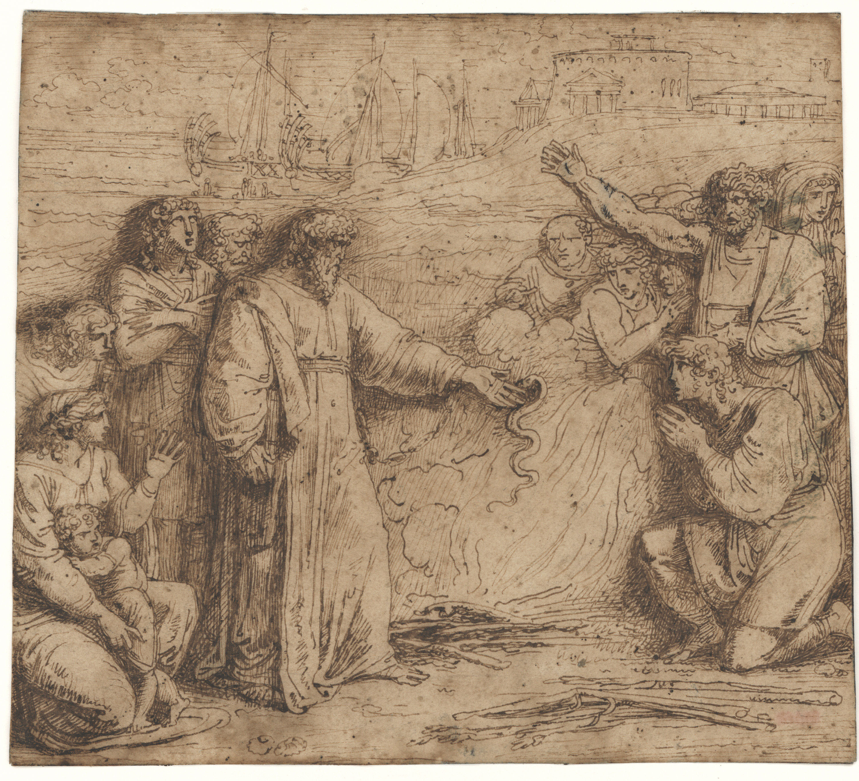 image for: Felice Giani - Miracle de sant Pau - Cap a 1800-1810