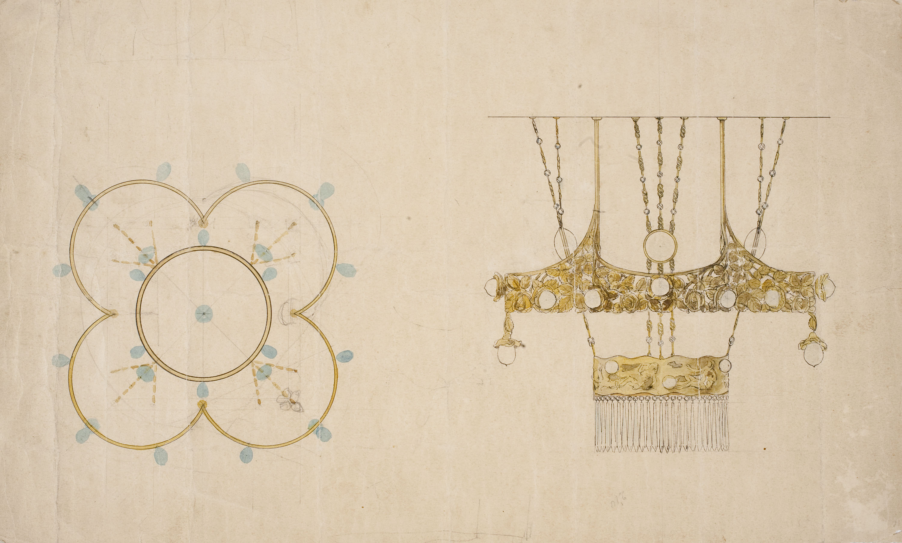 image for: Gaspar Homar - Llum (vista frontal i de secció) - Cap a 1910