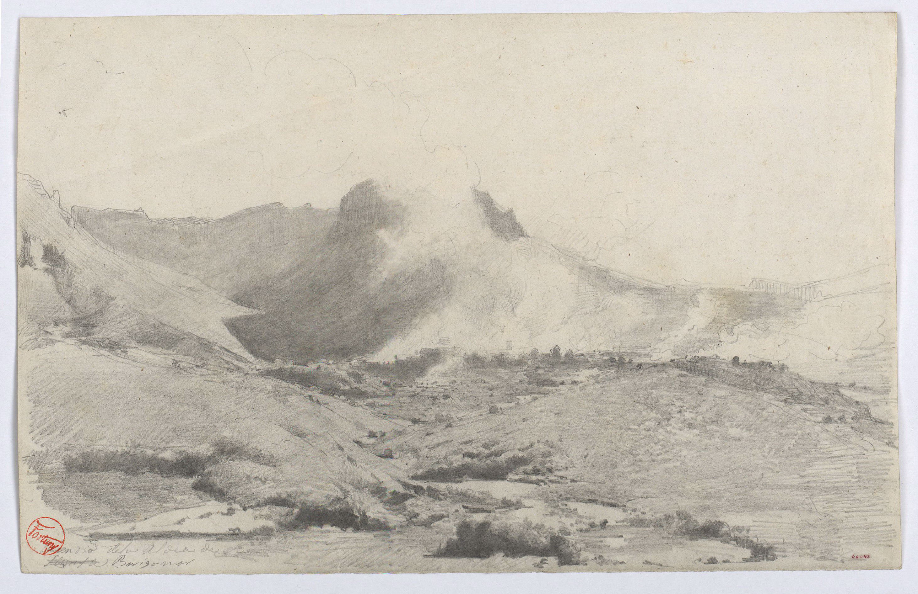 image for: Marià Fortuny - Incendio de la aldea de Benigomar - Cap a 1860