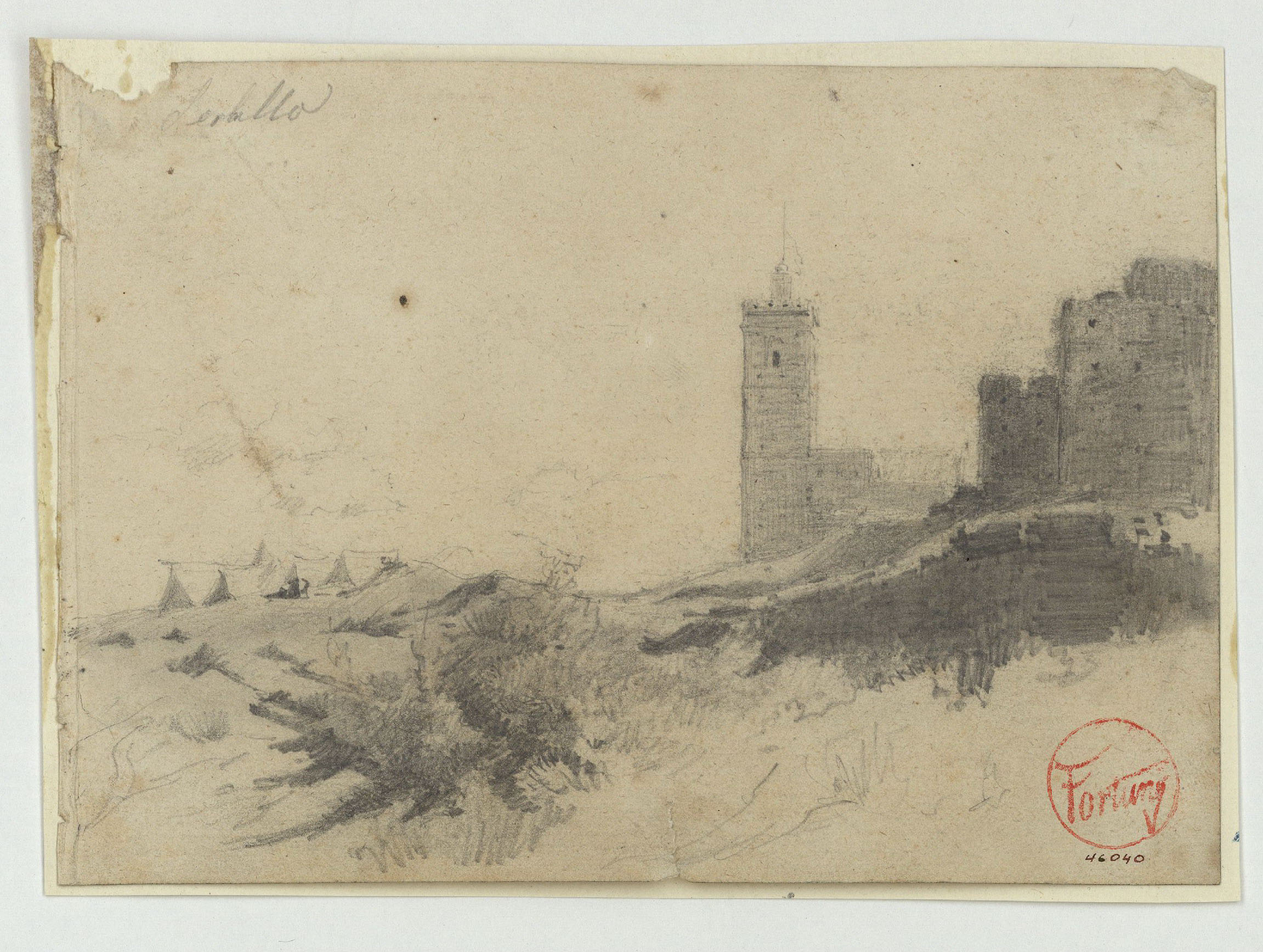 image for: Marià Fortuny - Campament espanyol i qasba de Ceuta - Cap a 1860-1862
