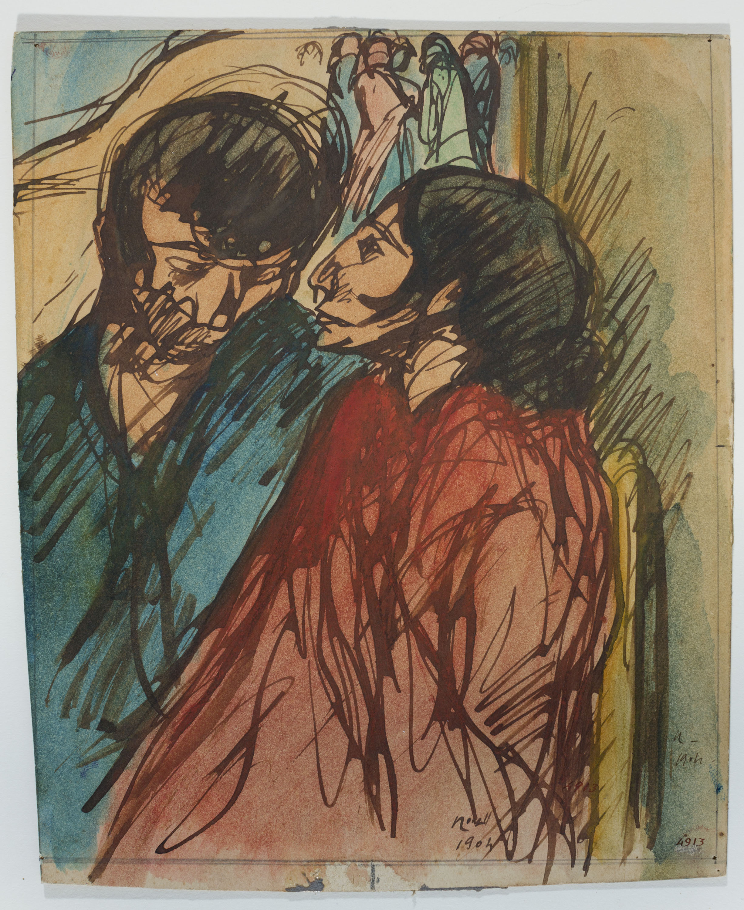image for: Isidre Nonell - Parella de gitanos - 1904