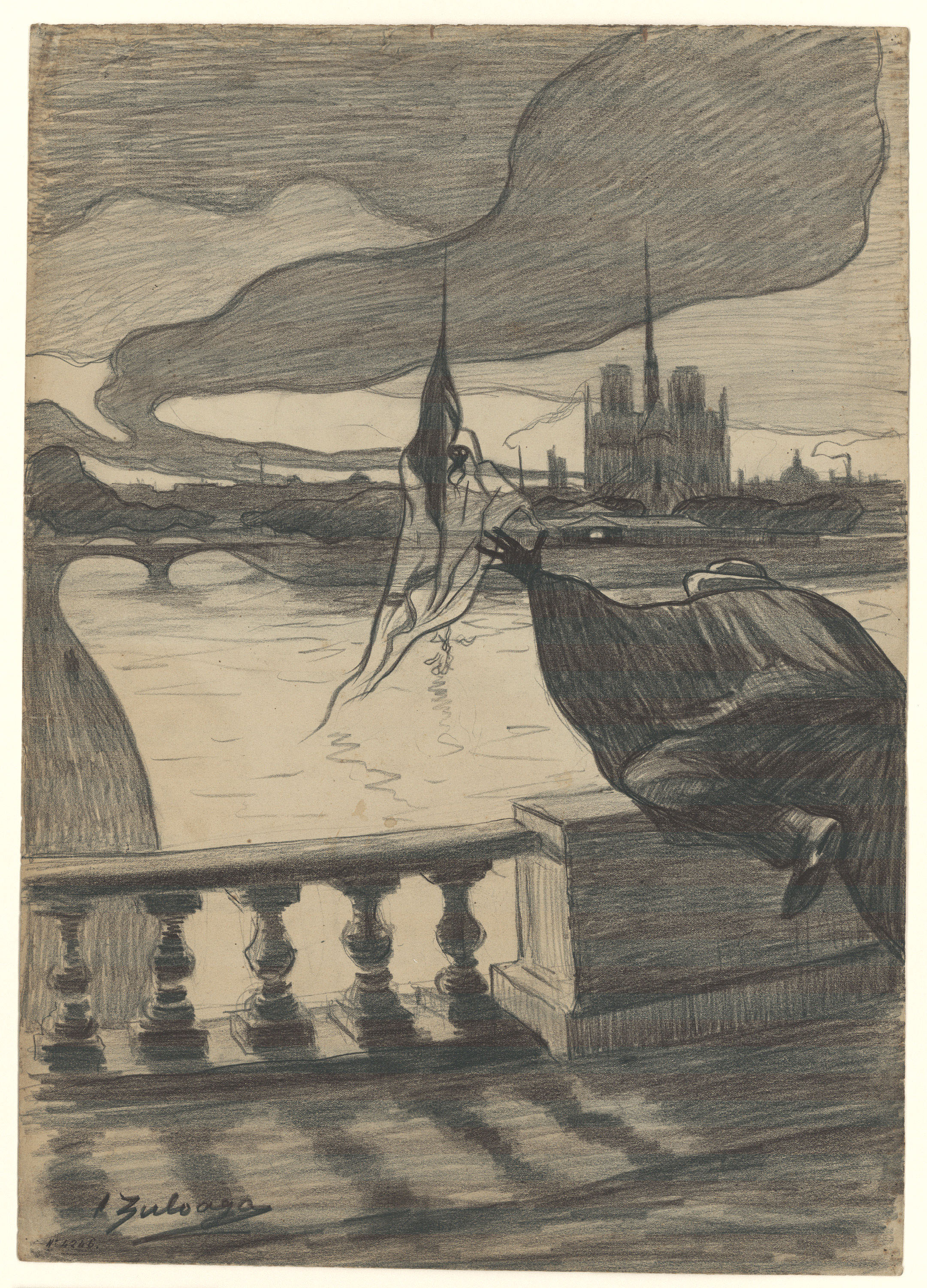 image for: Ignacio Zuloaga - El Sena i Notre Dame de París - Cap a 1894