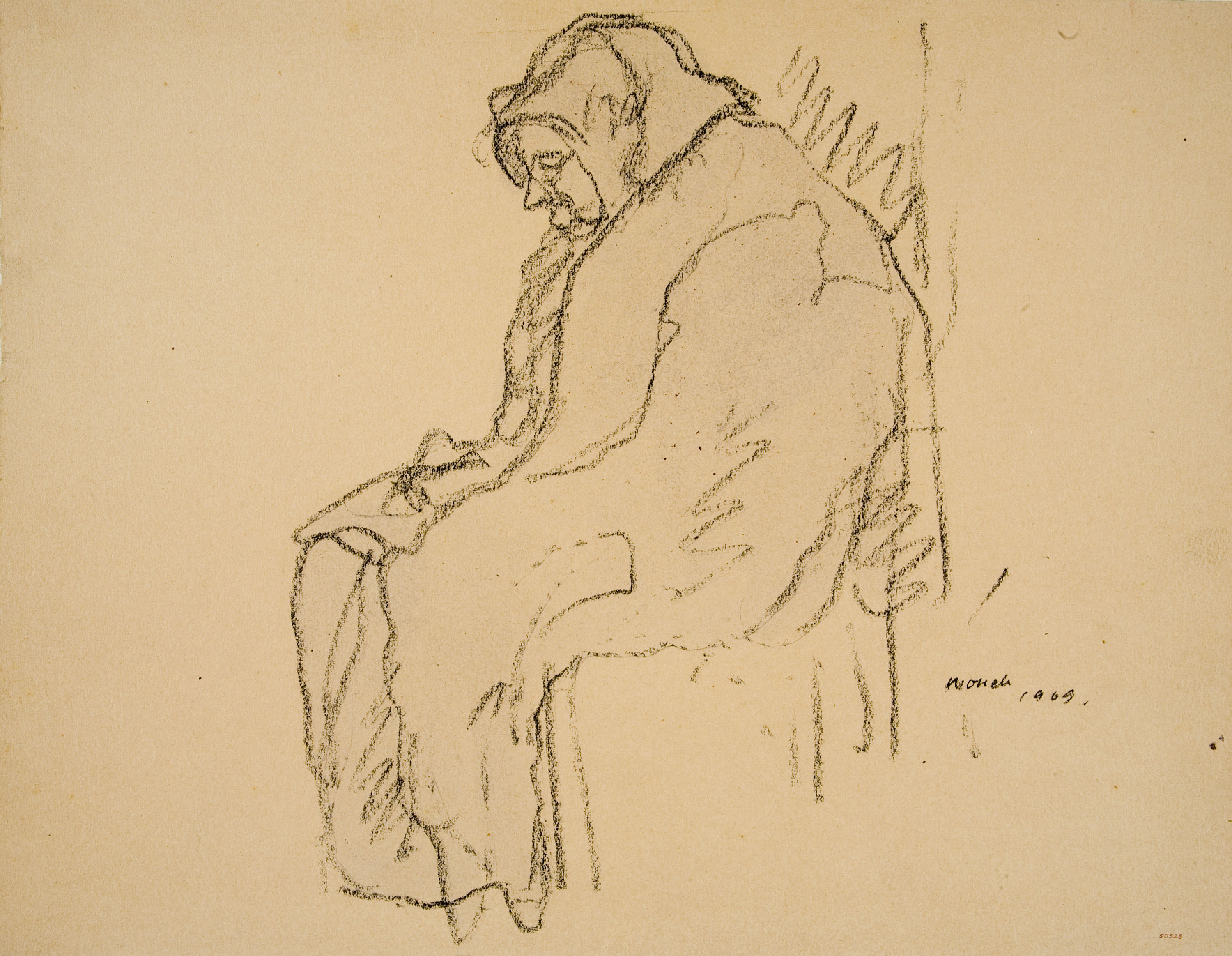 image for: Isidre Nonell - Dona asseguda - 1909