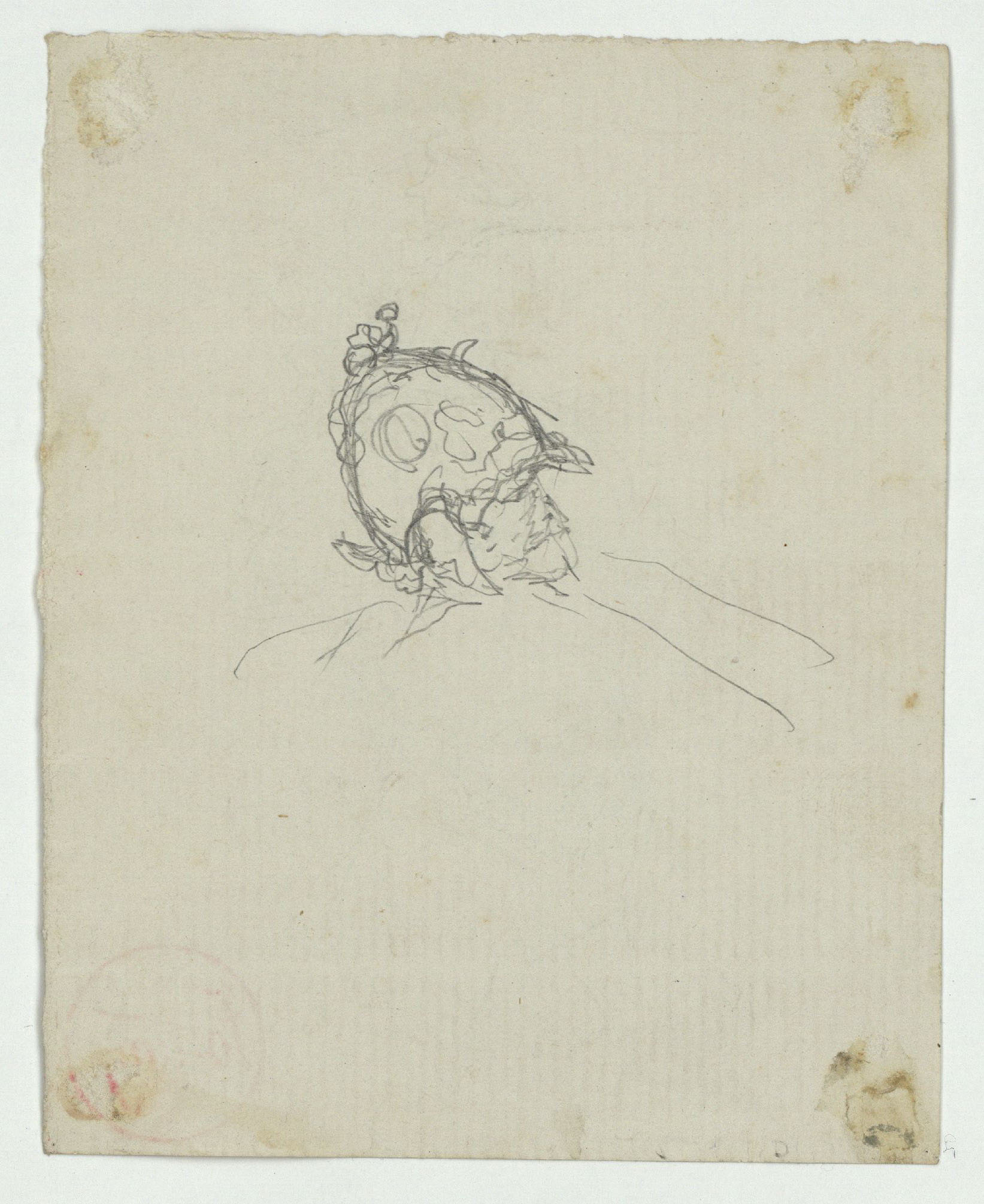 image for: Marià Fortuny - Guerrer amb cuirassa i casc d'època renaixentista (anvers) / Cap de guerrer amb casc (revers) - Cap a 1867-1872 [1]