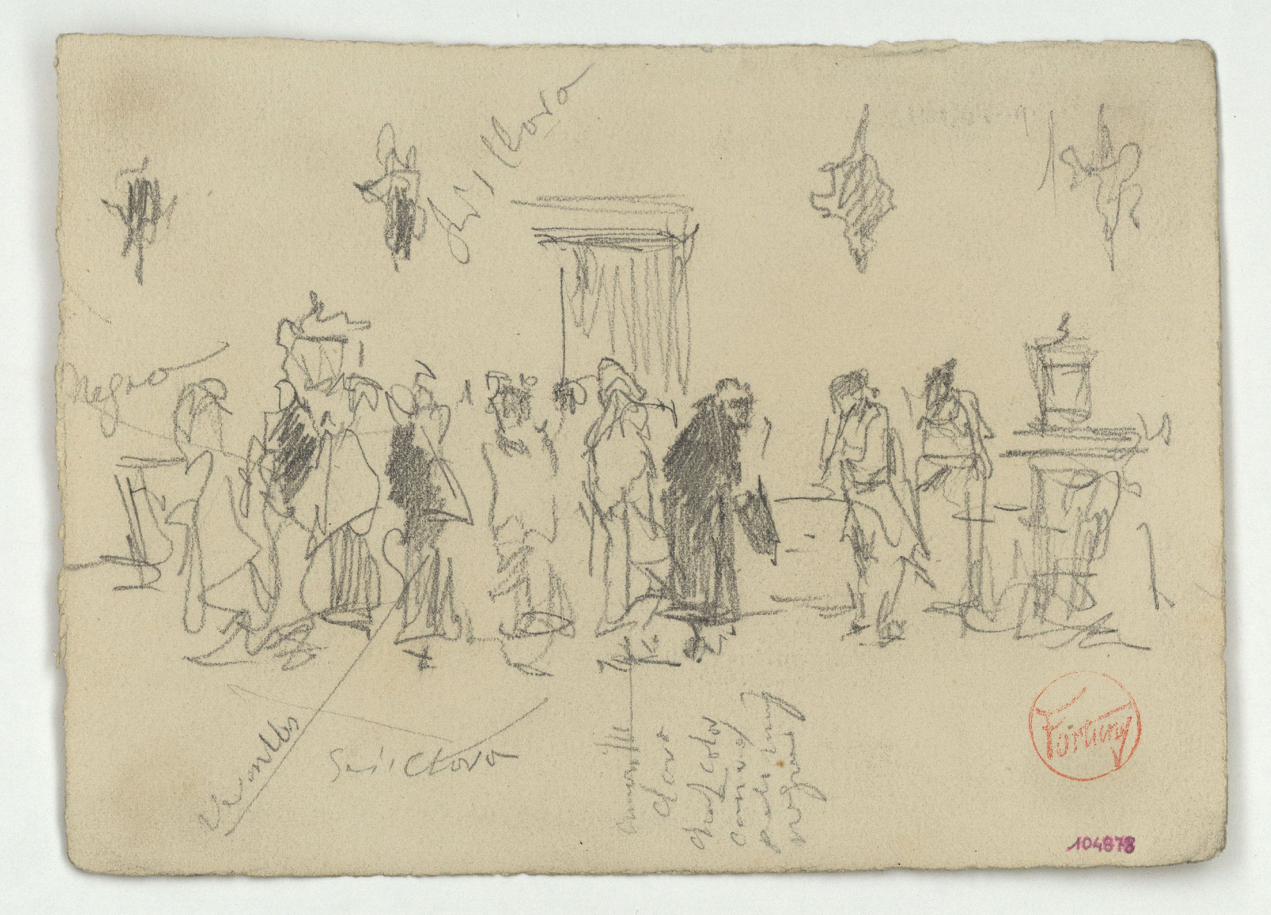 image for: Marià Fortuny - Esbós de figures en un interior - Cap a 1868-1870