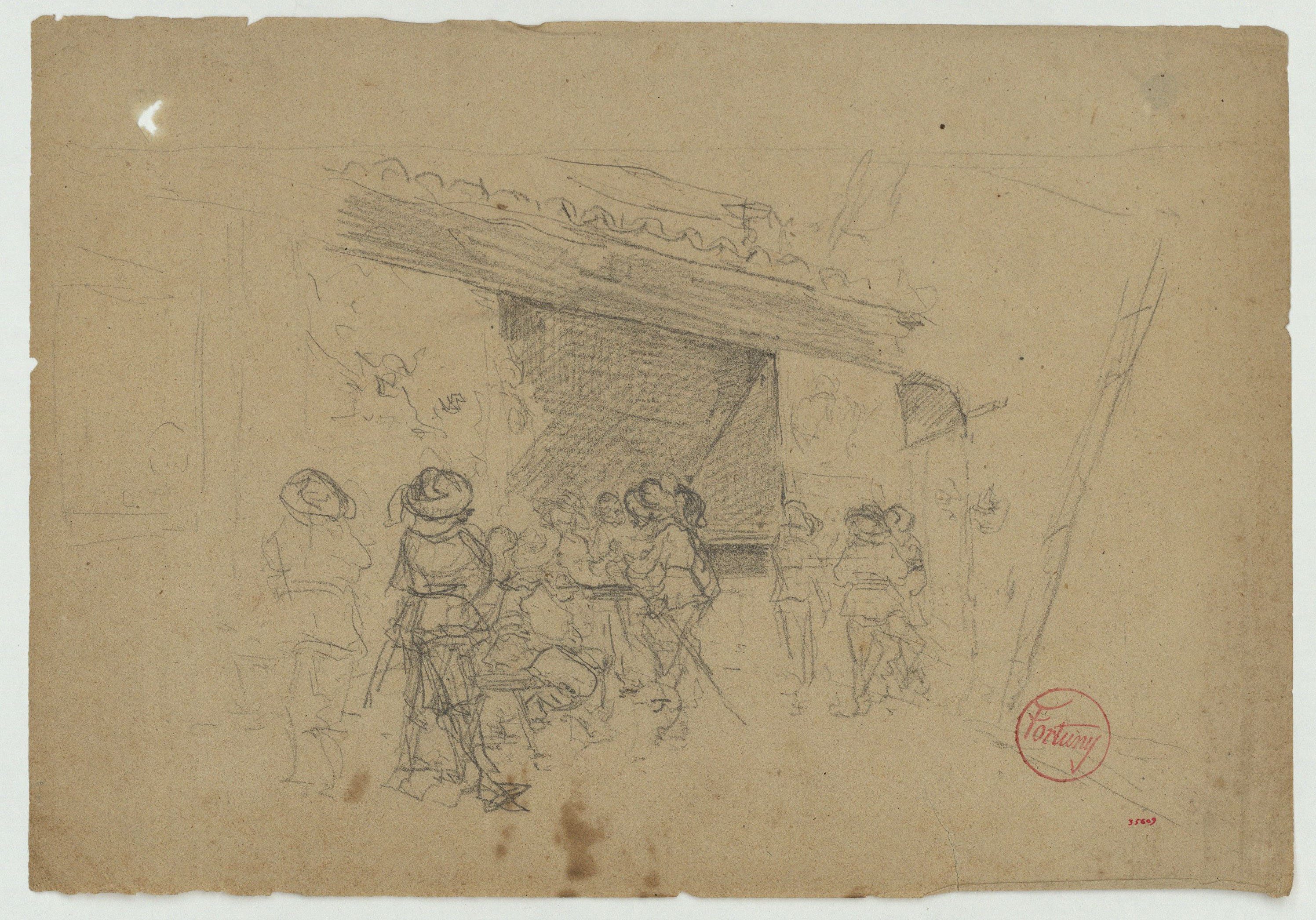 image for: Marià Fortuny - Composició amb cavallers del segle XVII - Cap a 1867-1872