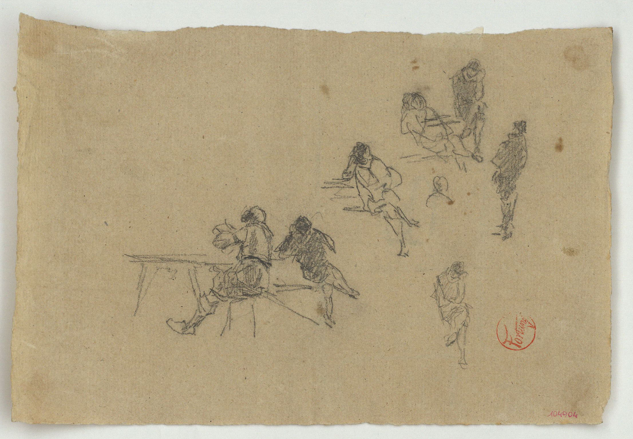 image for: Marià Fortuny - Estudi per al quadre «Dinar en un vell convent a l'Alhambra» - Cap a 1871