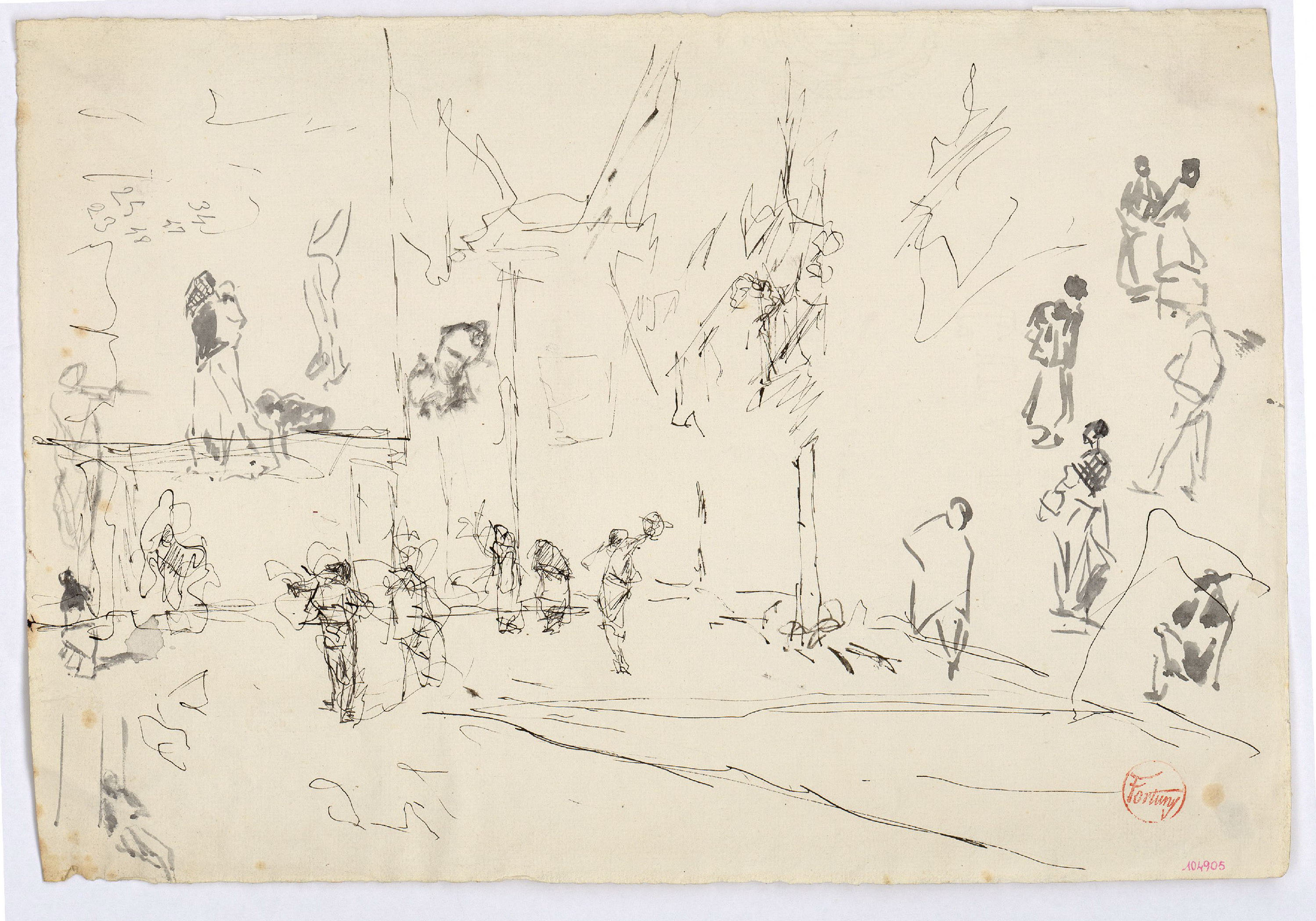 image for: Marià Fortuny - Estudi per al quadre «L'Ajuntament vell de Granada» - Cap a 1872