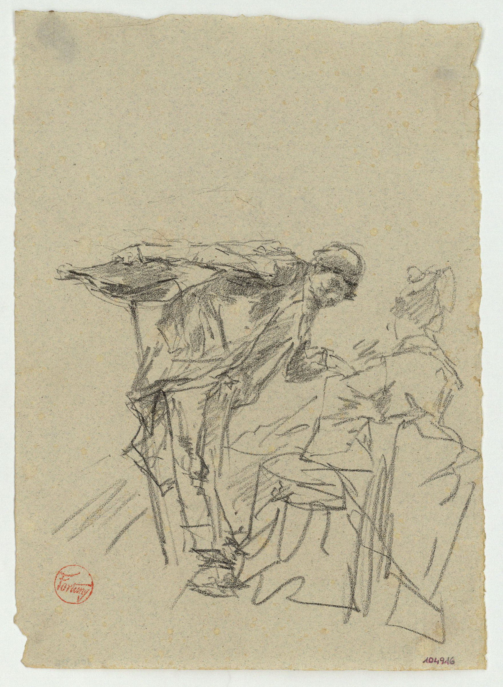 image for: Marià Fortuny - Estudi per al quadre «El jardí dels poetes» - Cap a 1871