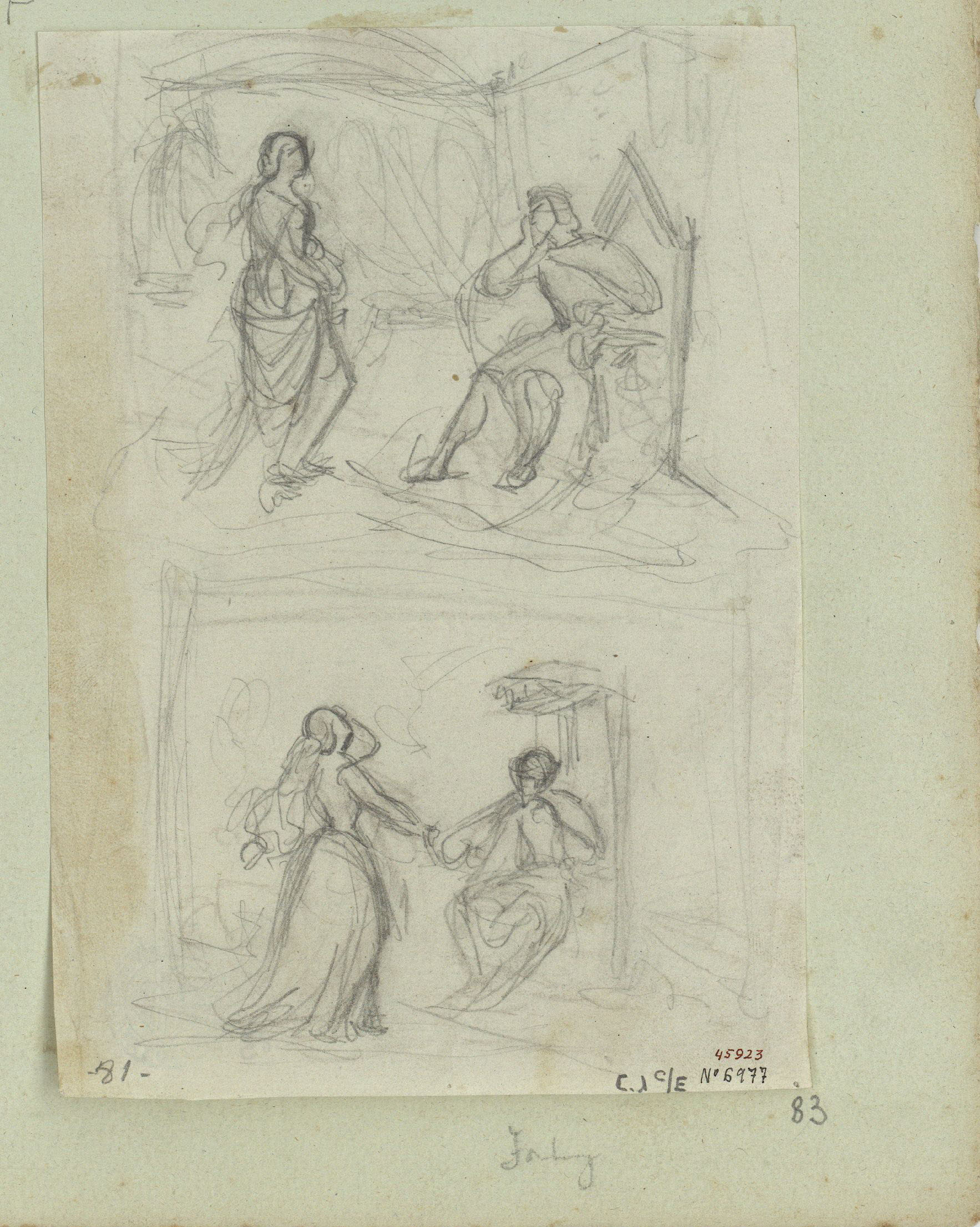 image for: Marià Fortuny - Croquis de composicions - Cap a 1856-1858