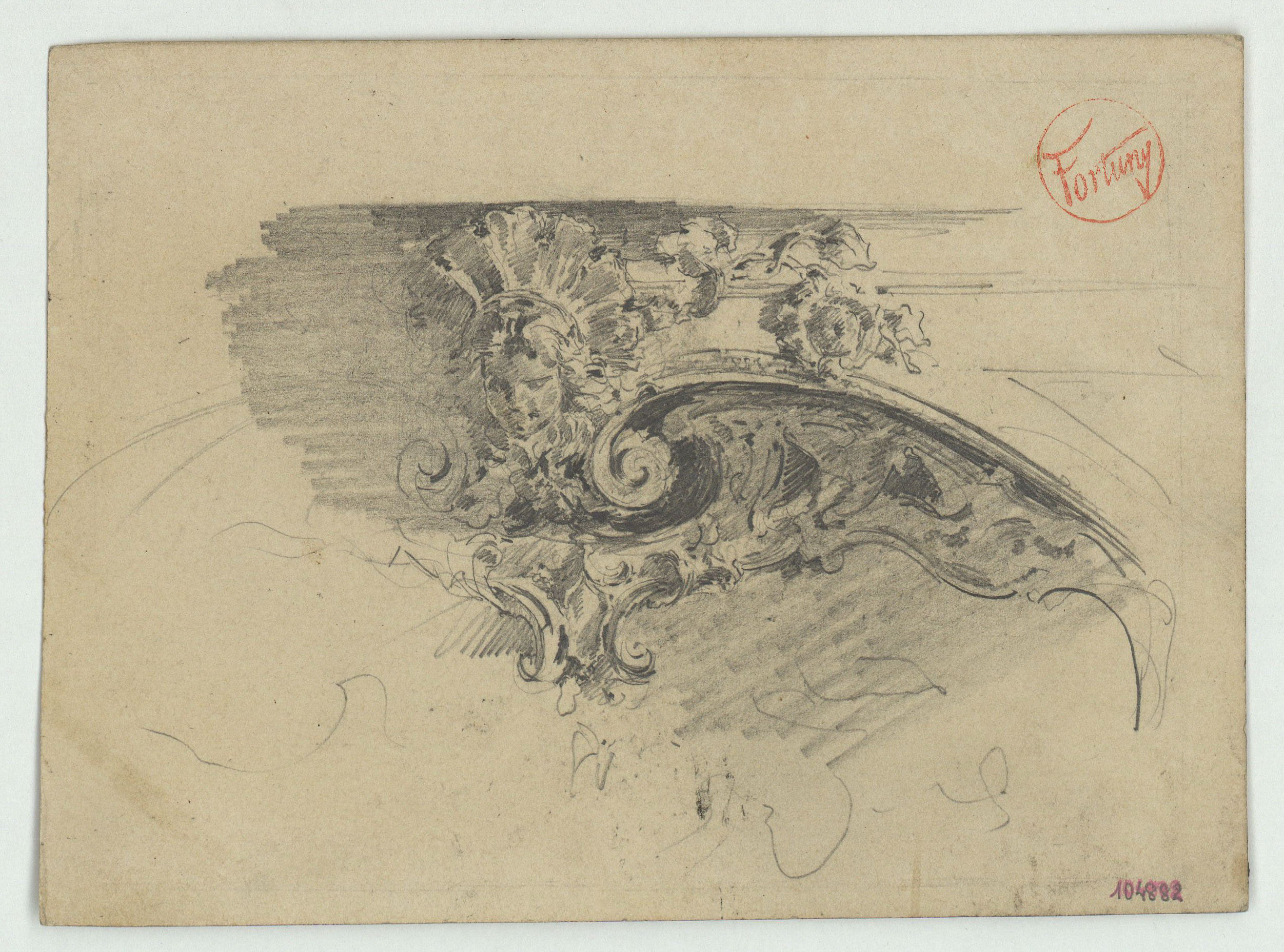 image for: Marià Fortuny - Motllura d'estil rococó - Cap a 1863-1867