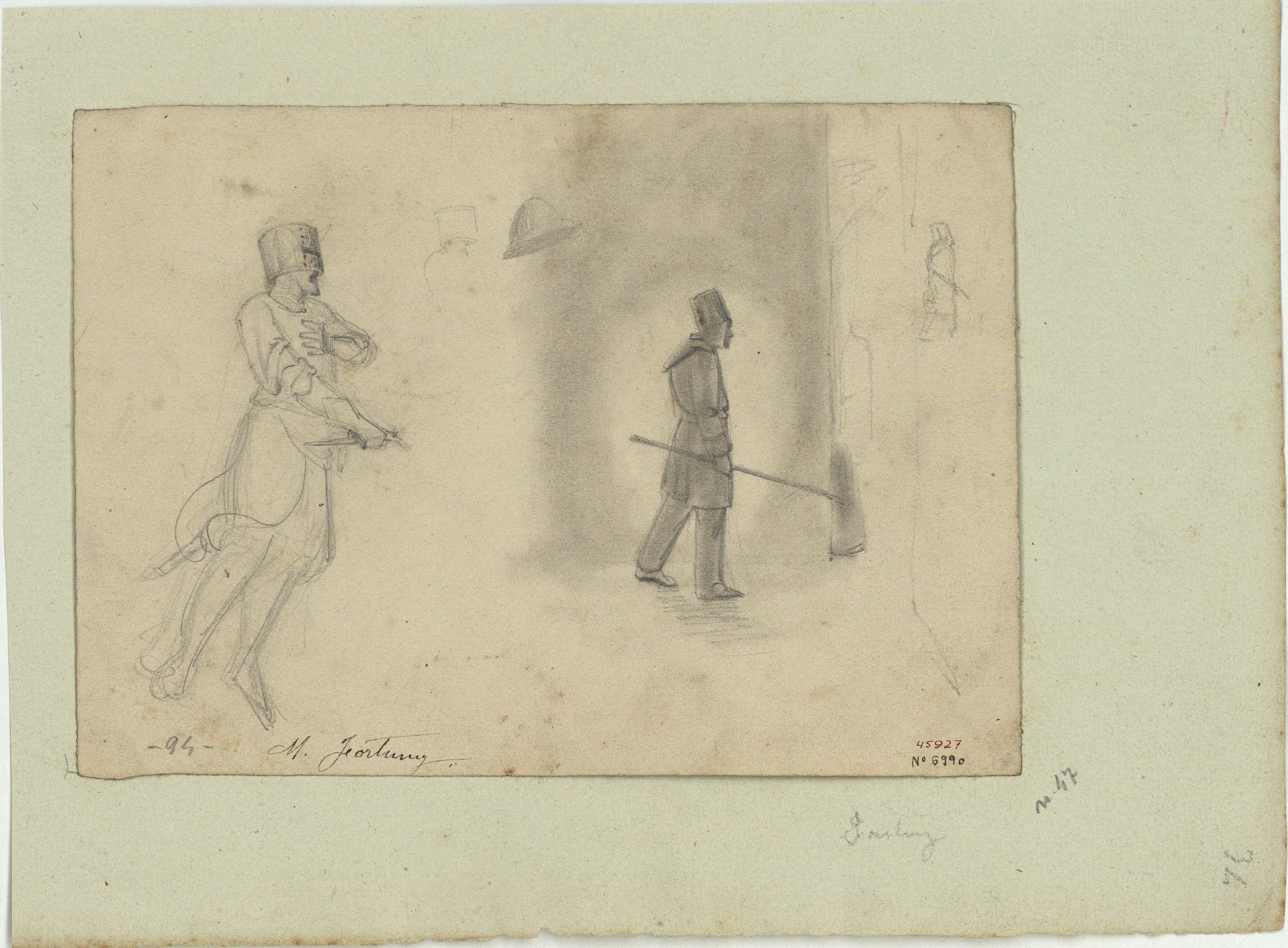 image for: Marià Fortuny - Cavaller armat i guàrdia - Cap a 1856-1858