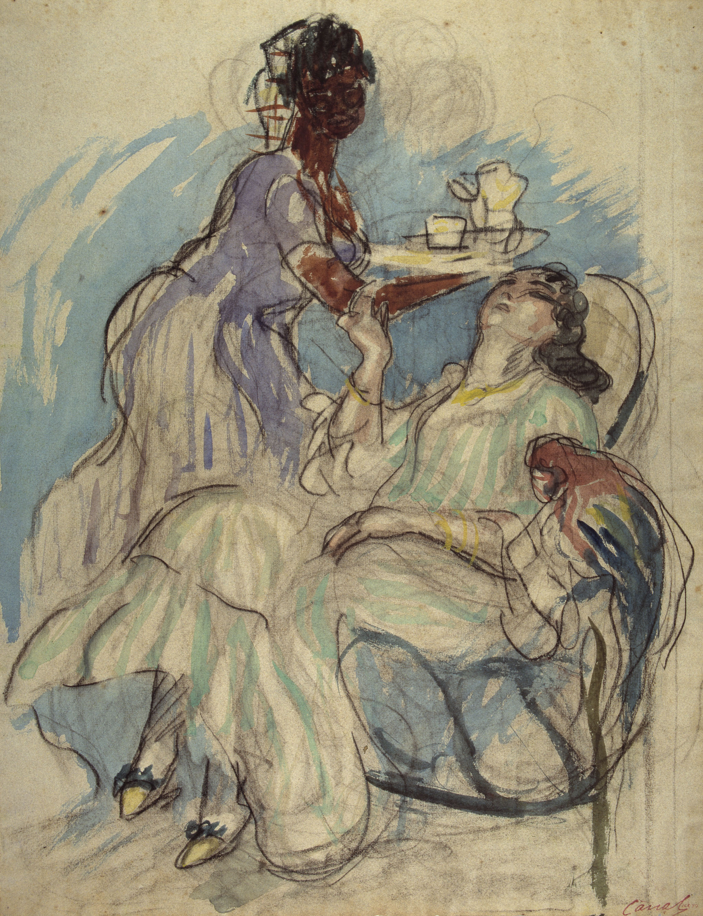 image for: Ricard Canals - Mestressa i minyona - Cap a 1903