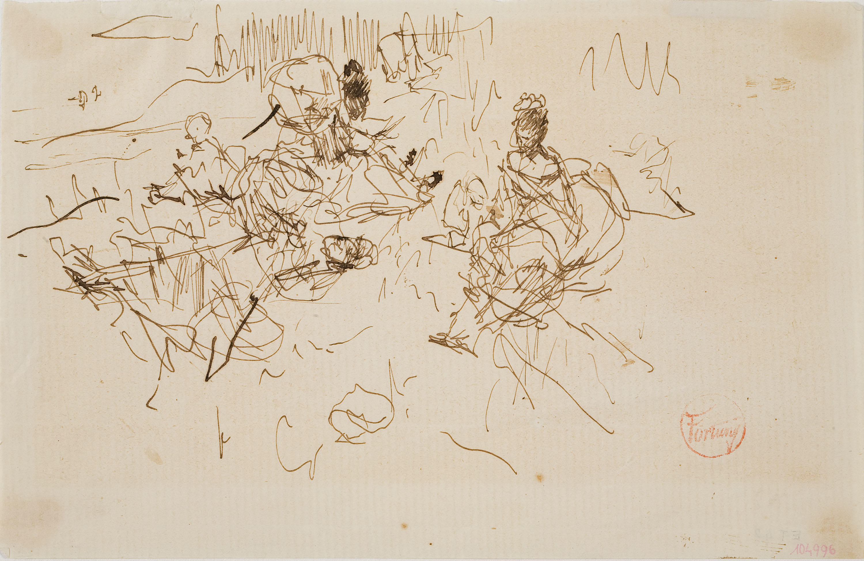 image for: Marià Fortuny - Estudi per al quadre «Platja de Portici» - Cap a 1874