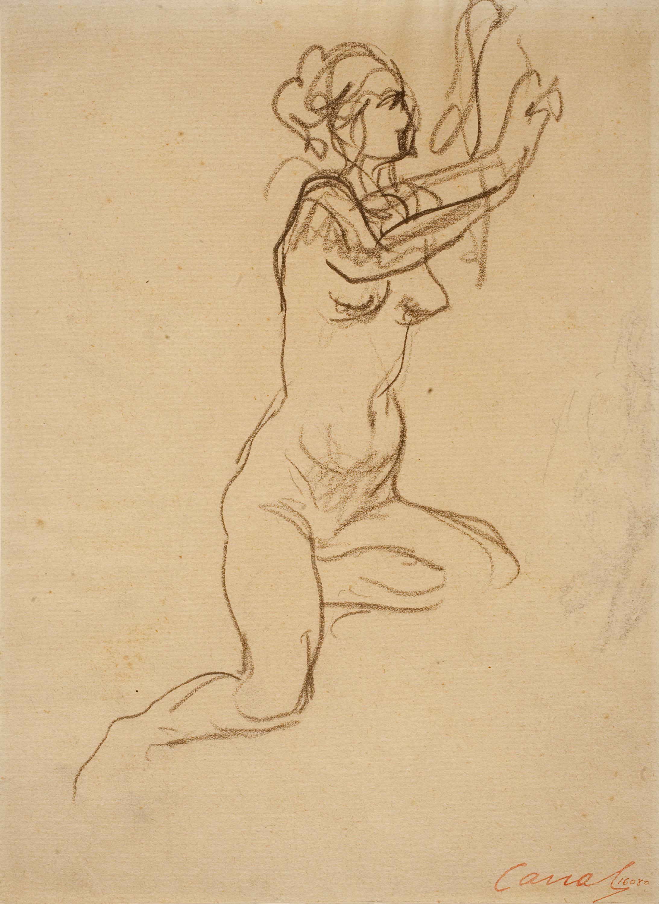 image for: Ricard Canals - Apunt de nu femení - Cap a 1900-1920