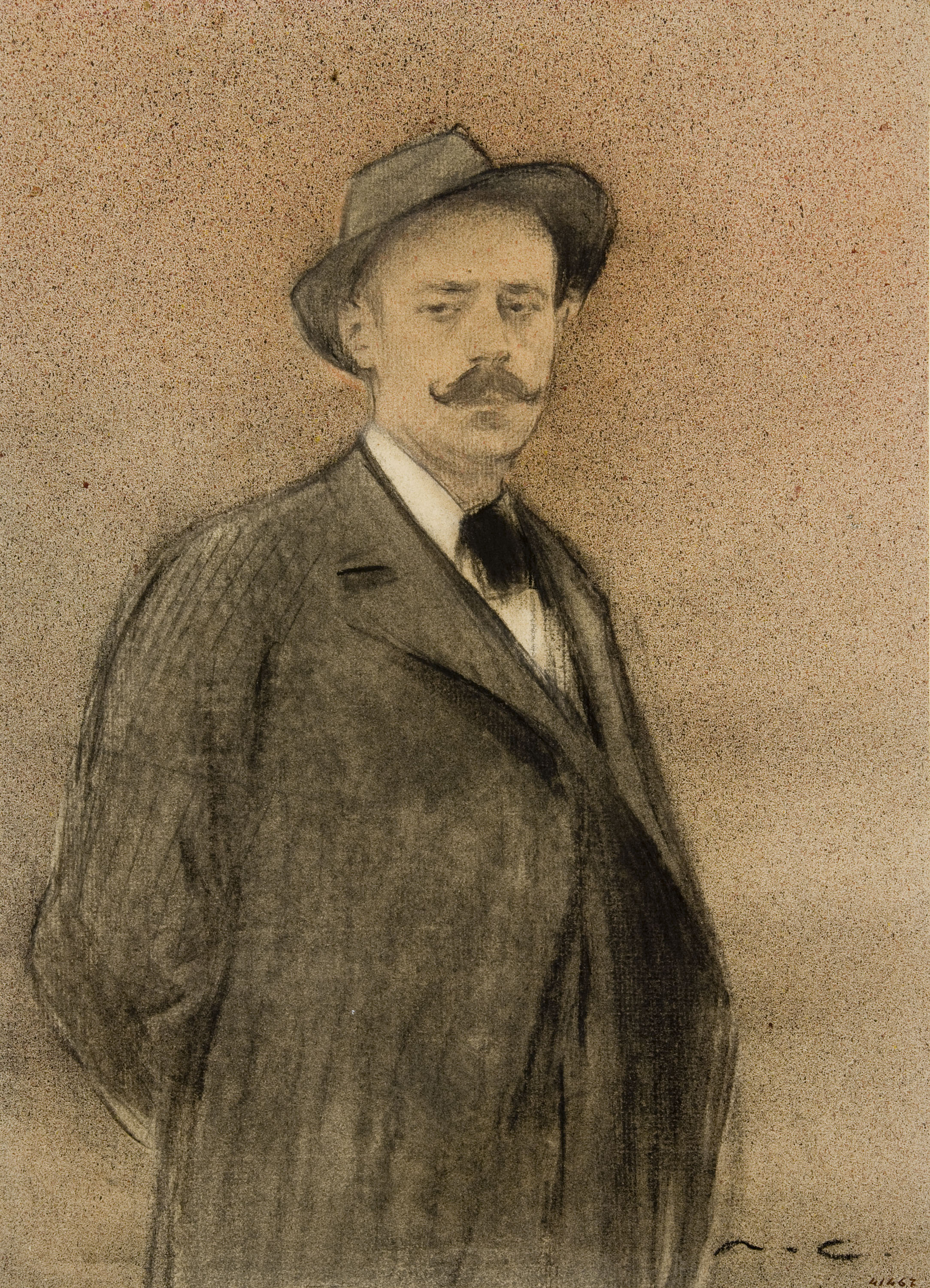 image for: Ramon Casas - Retrat d'Ignacio Zuloaga - Cap a 1897-1899