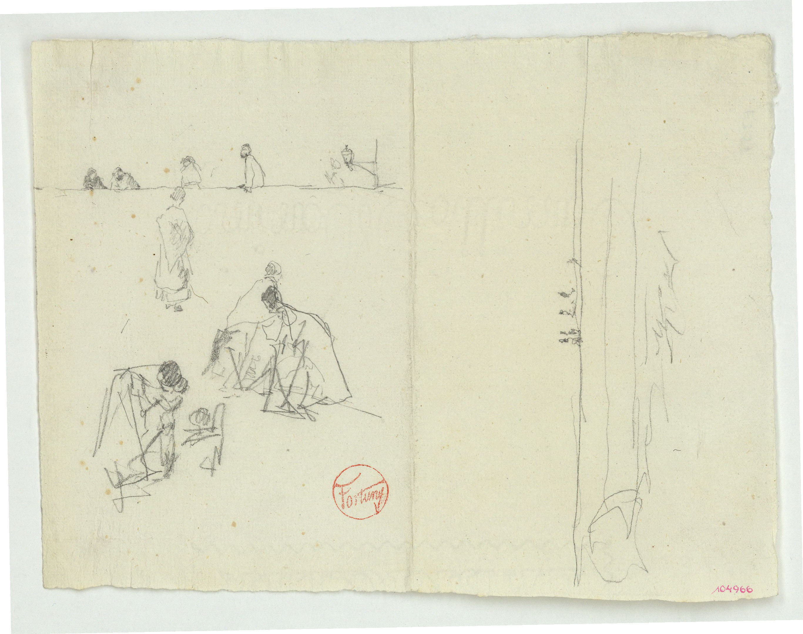 image for: Marià Fortuny - Dones i nens a la platja - Cap a 1874