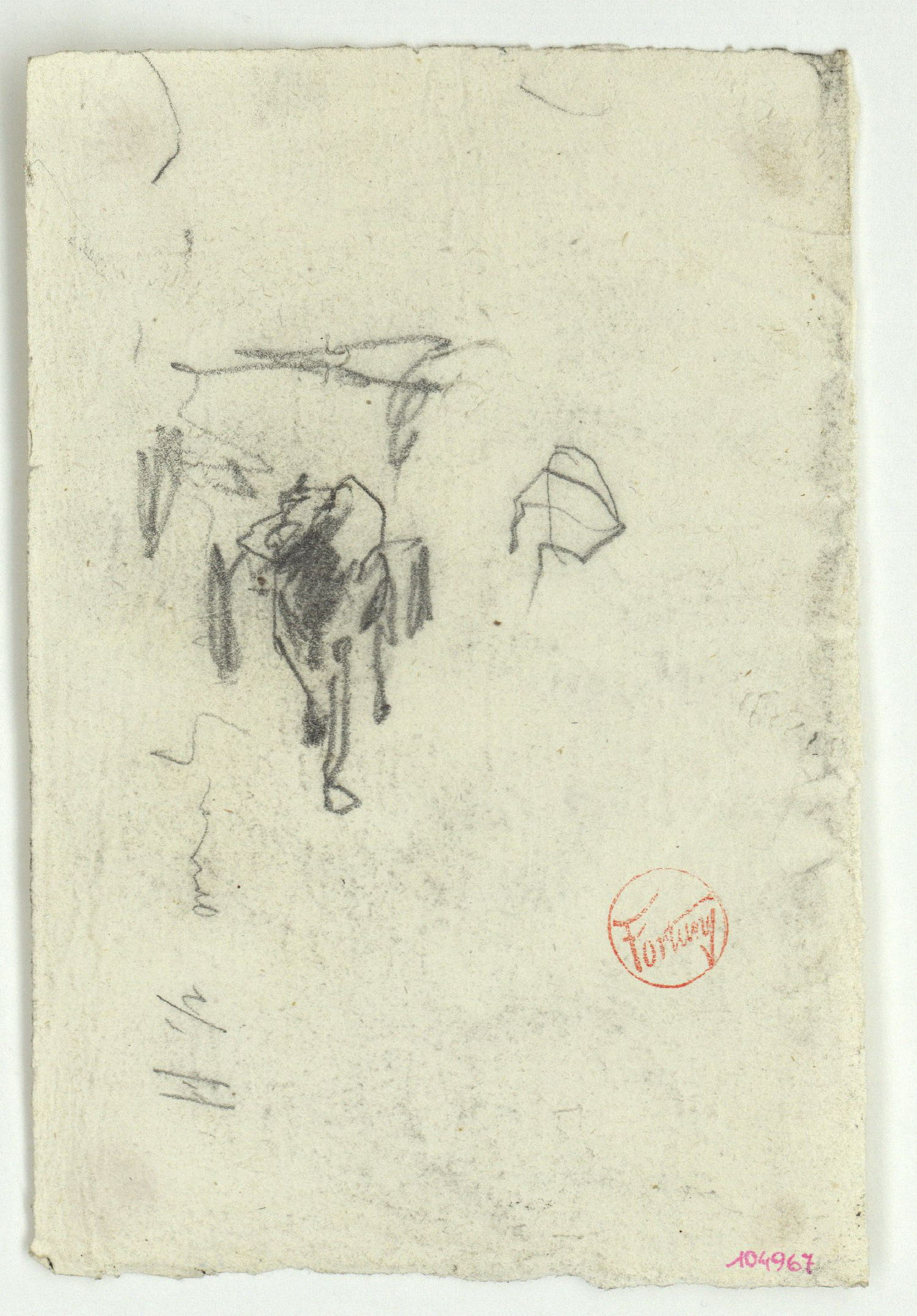 image for: Marià Fortuny - Esbós de figura - Cap a 1874