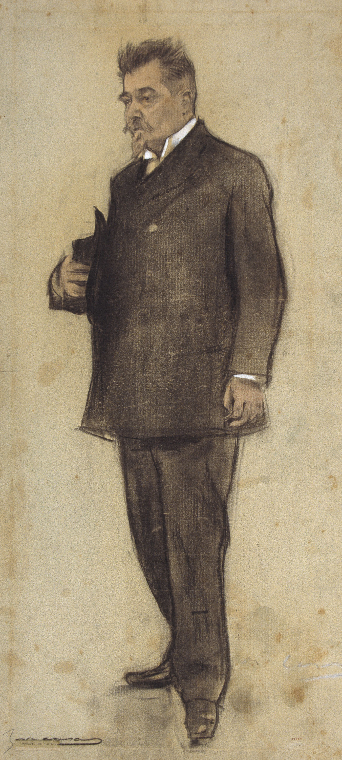 image for: Ramon Casas - Retrat d'Emili Vilanova - Cap a 1897-1899