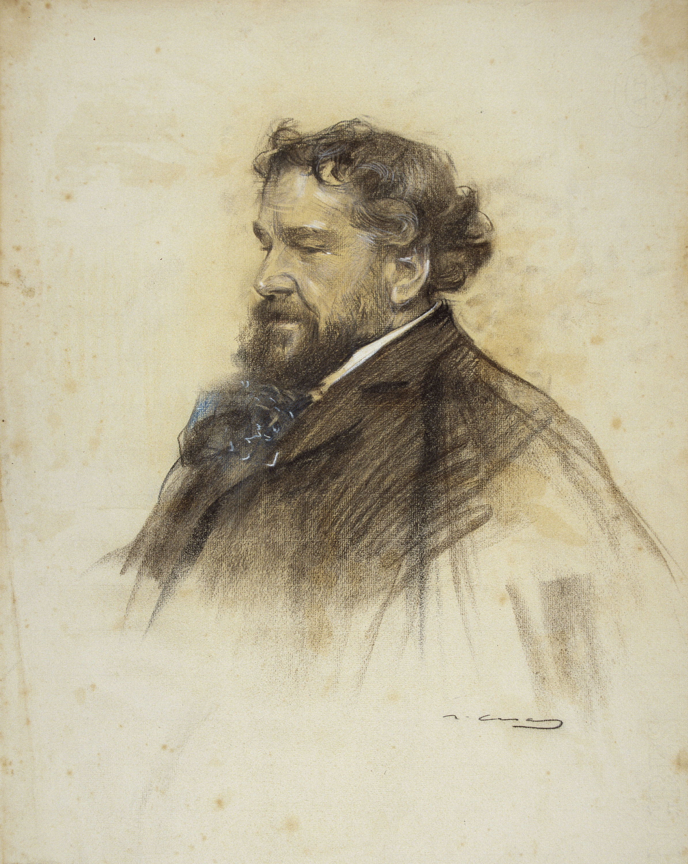 image for: Ramon Casas - Retrat d'Octave Uzanne - 1905-1906
