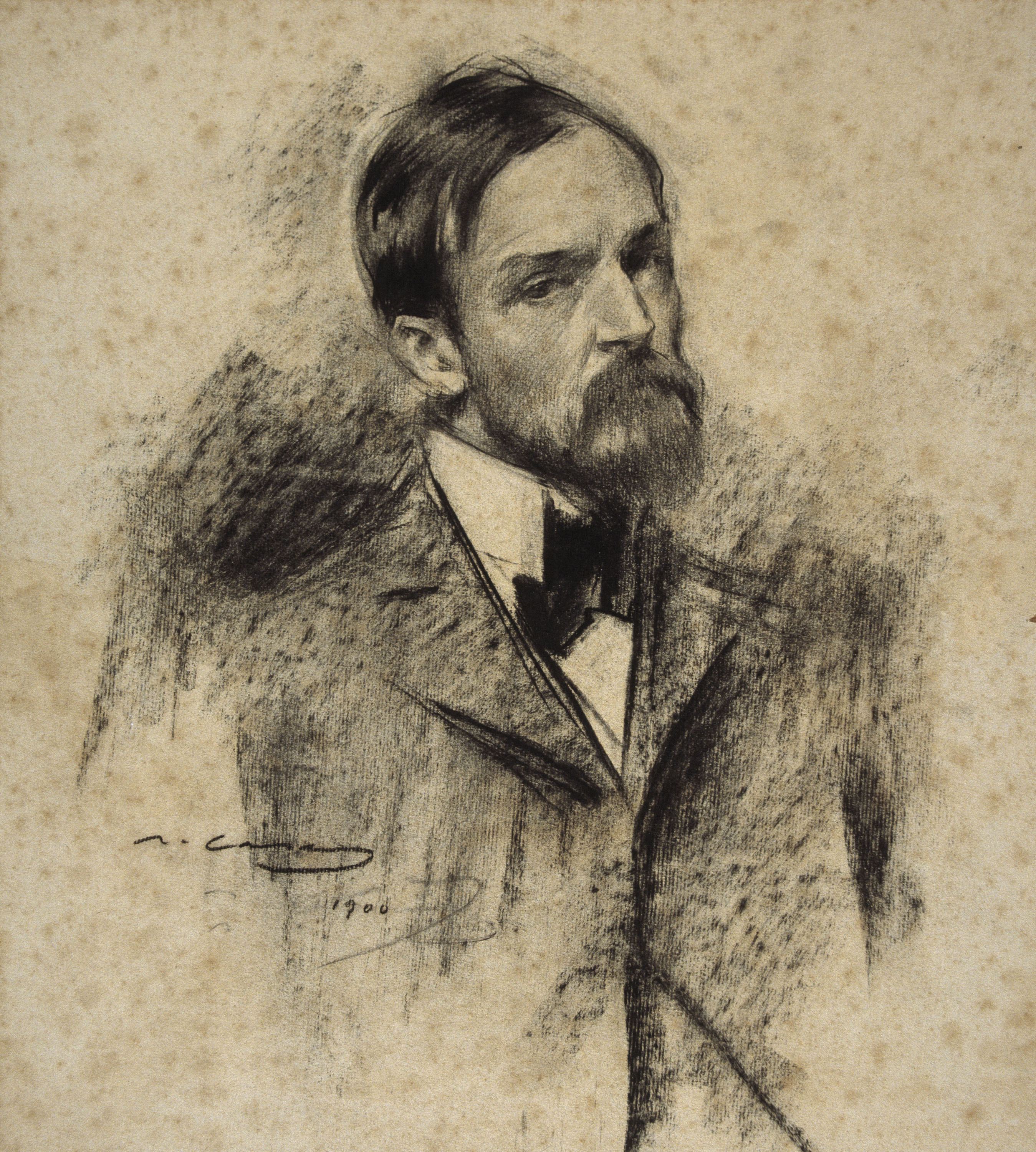 image for: Ramon Casas - Retrat de Lucien Simon - 1900