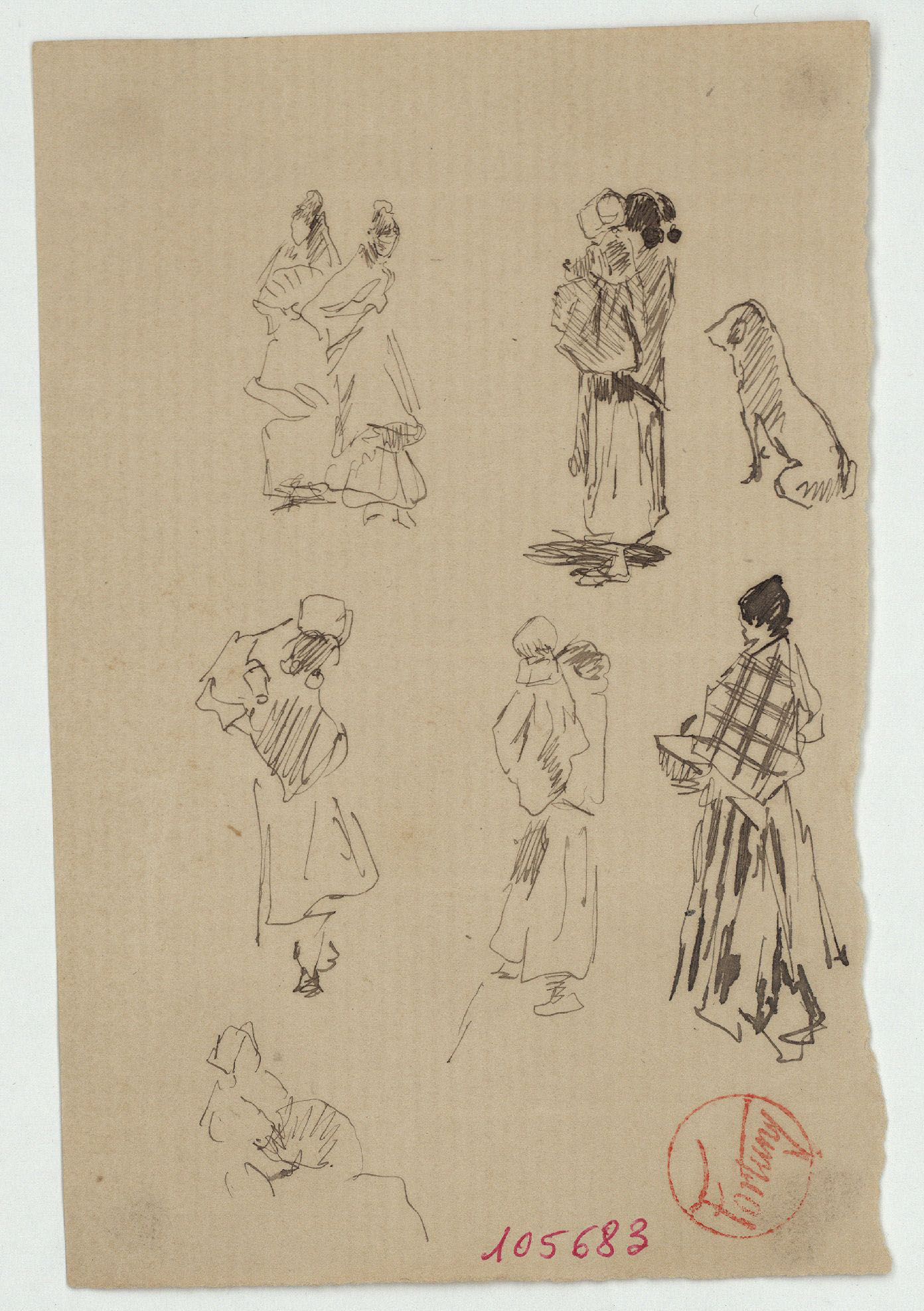 image for: Marià Fortuny - Figures femenines - Cap a 1870-1872