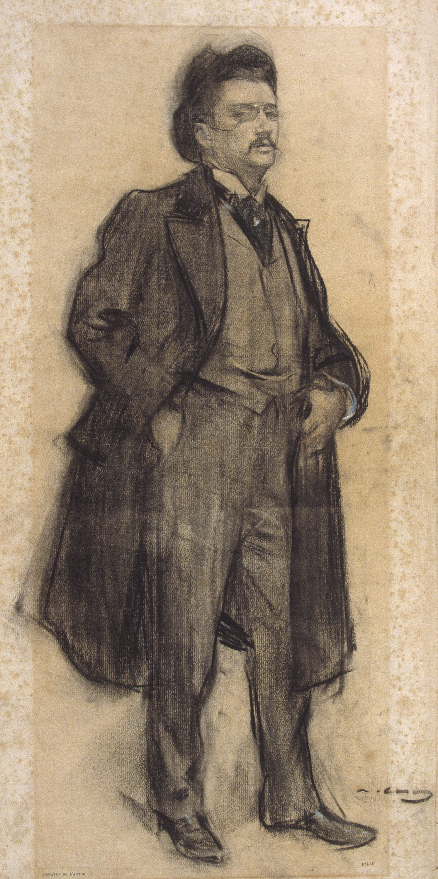 image for: Ramon Casas - Retrat de Celestí Sadurní - Cap a 1900-1901