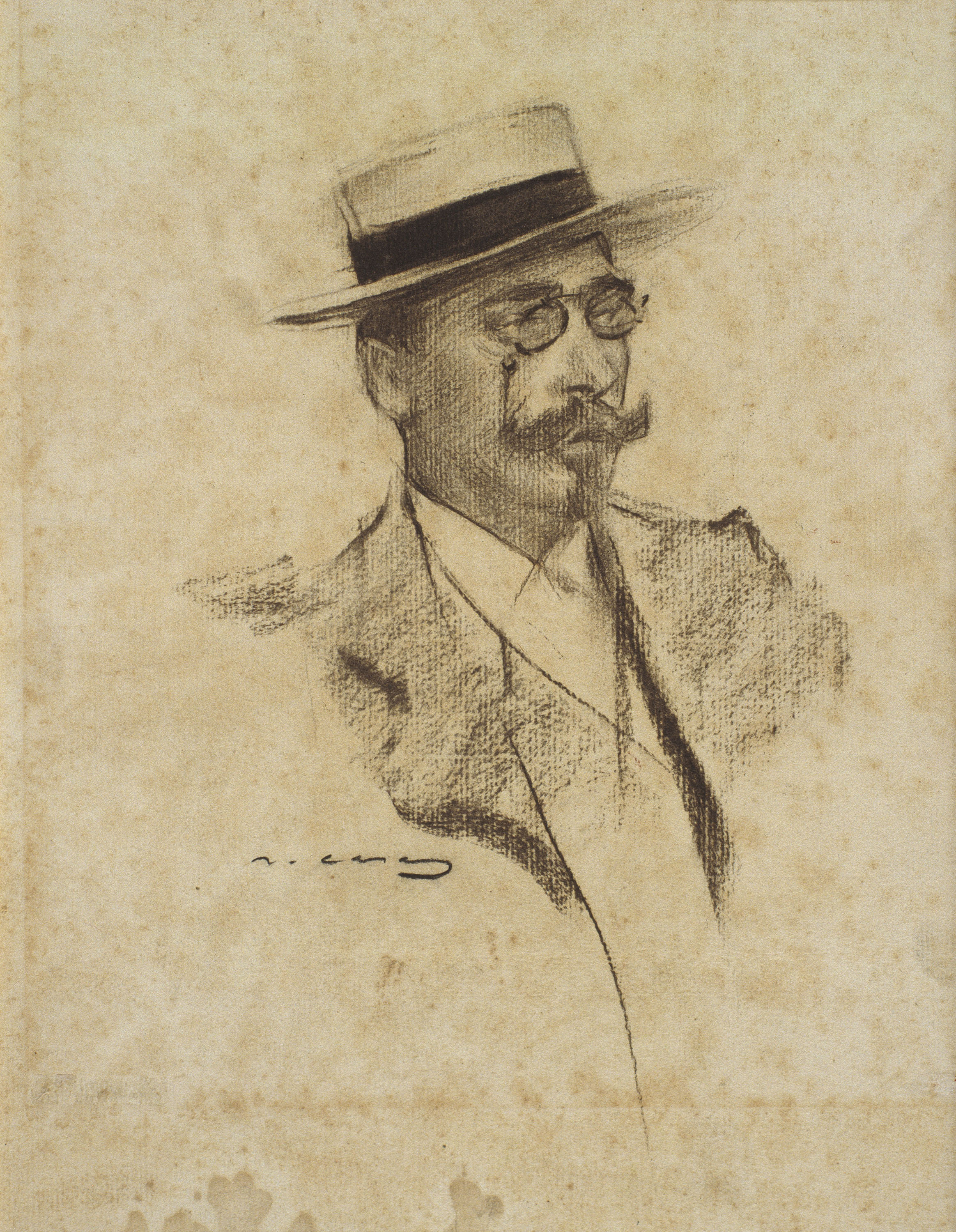 image for: Ramon Casas - Retrat d'Henri François Roujon - 1901