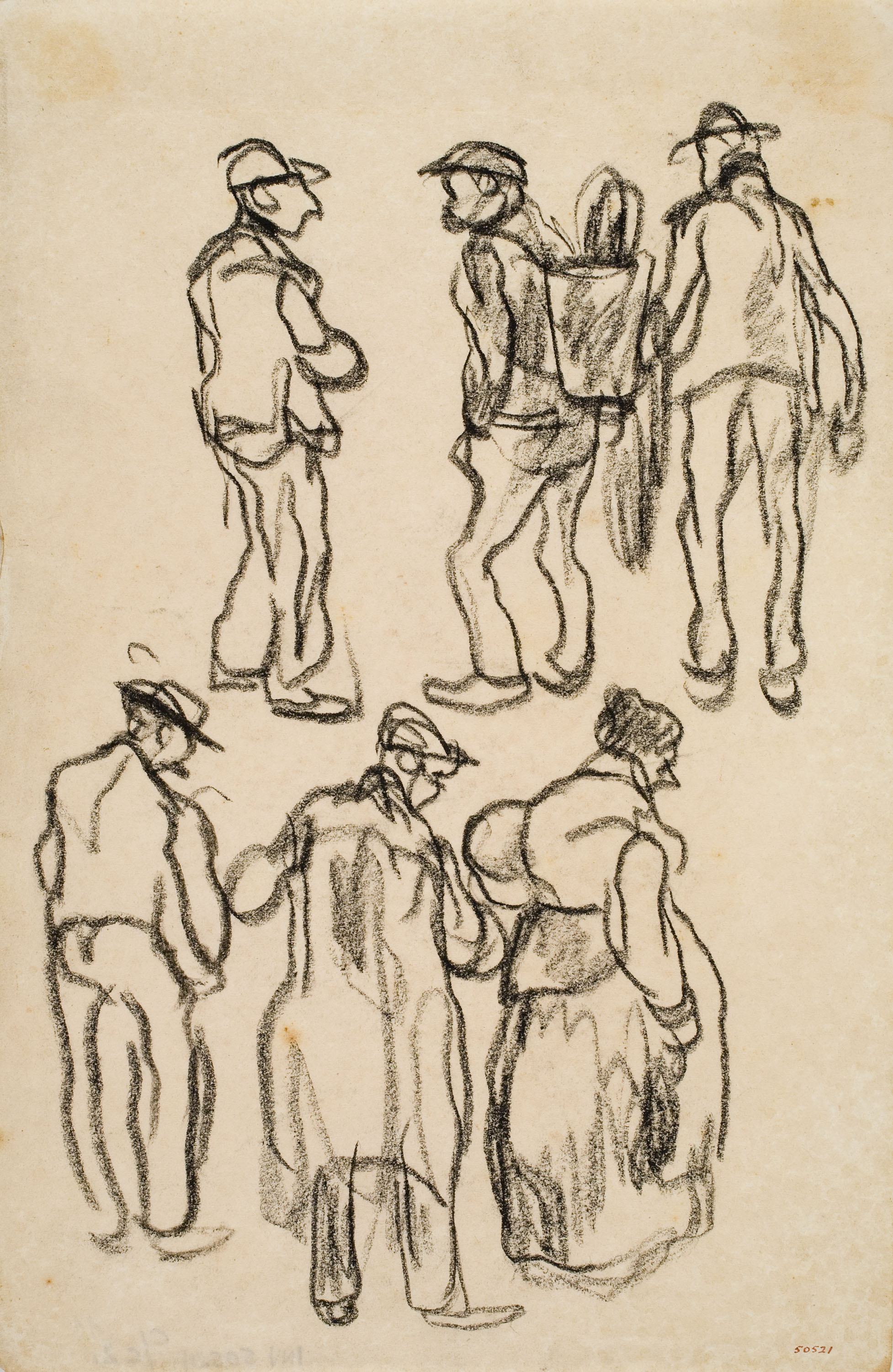 image for: Isidre Nonell - Apunt de figures - Cap a 1911