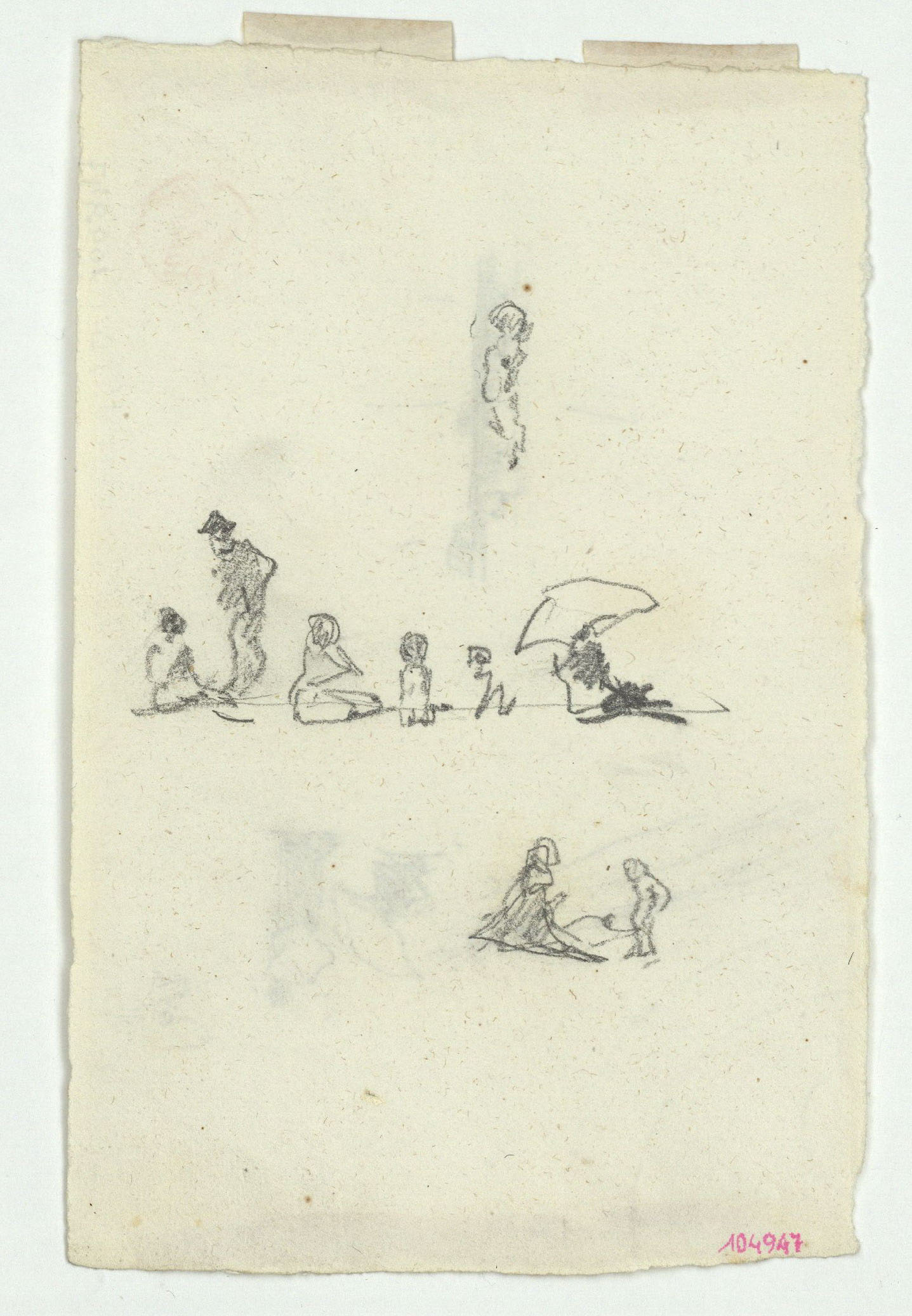 image for: Marià Fortuny - Grup de figures (anvers) / Grup de figures (revers) - Cap a 1874 [1]