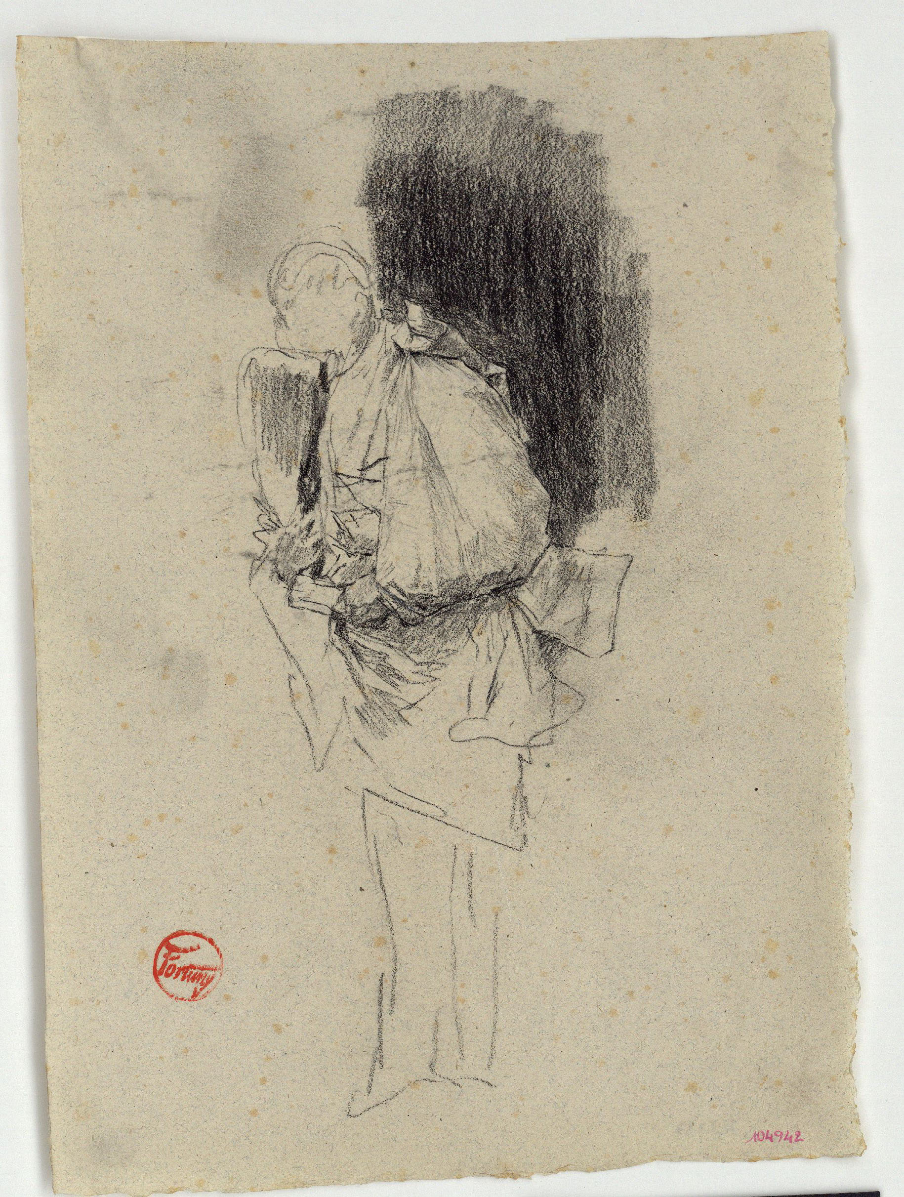 image for: Marià Fortuny - Estudi per al quadre «El jardí dels poetes» - Cap a 1871