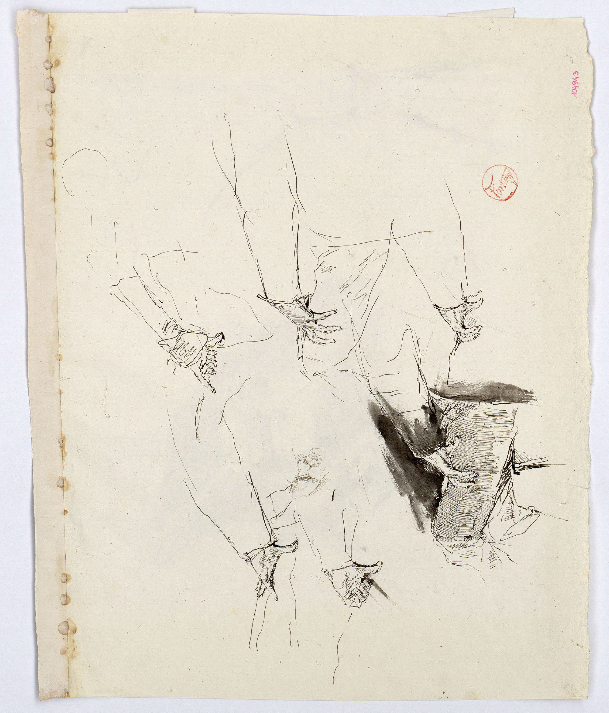 image for: Marià Fortuny - Estudi per al quadre «El jardí dels poetes» (anvers) / Estudi per al quadre «El jardí dels poetes» (revers) - Cap a 1871