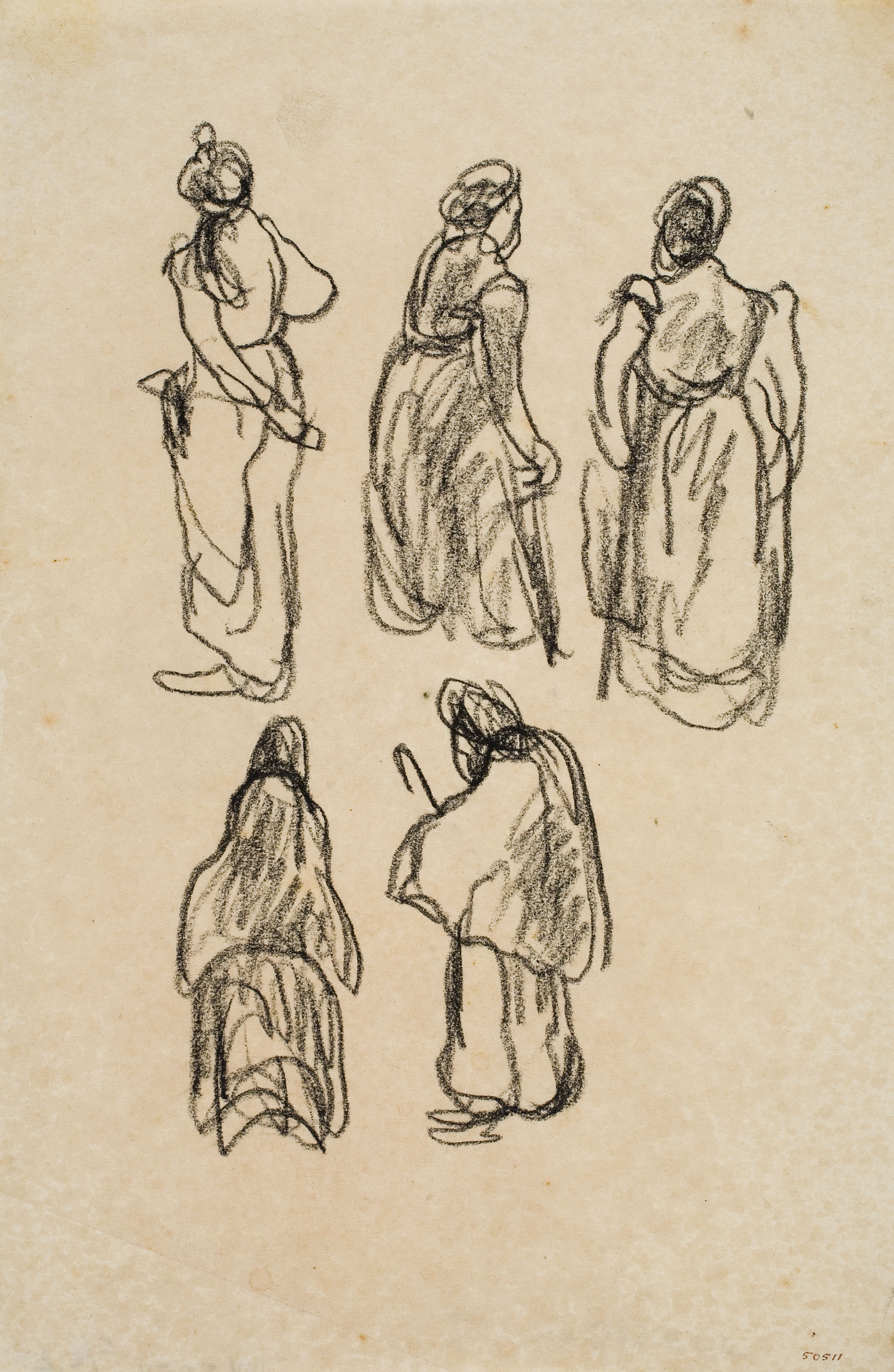 Isidre Nonell - Apunt de figures - Cap a 1911 image for: Isidre Nonell - Apunt de figures - Cap a 1911