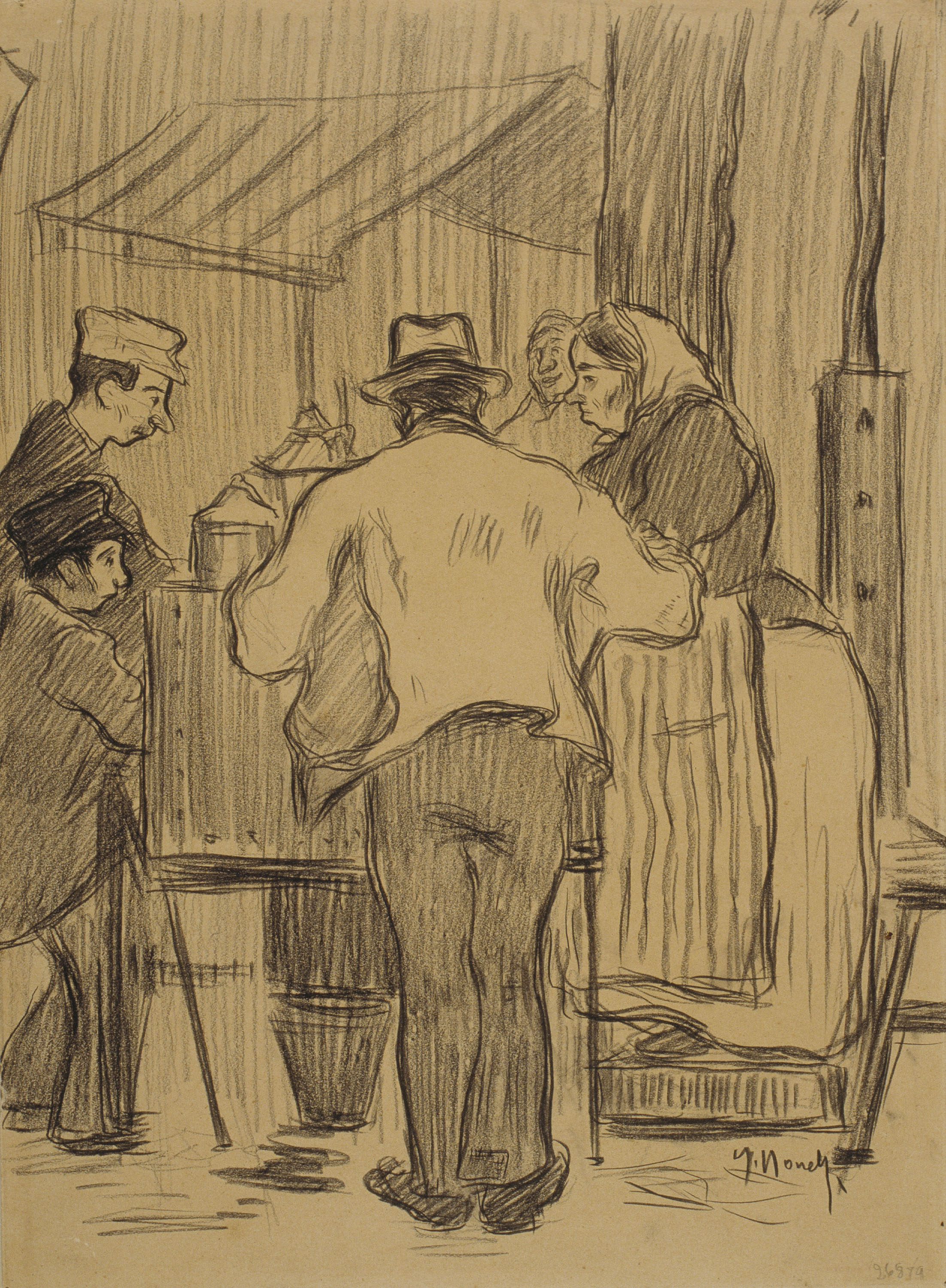 image for: Isidre Nonell - El cafè dels Quatre Vents - 1894