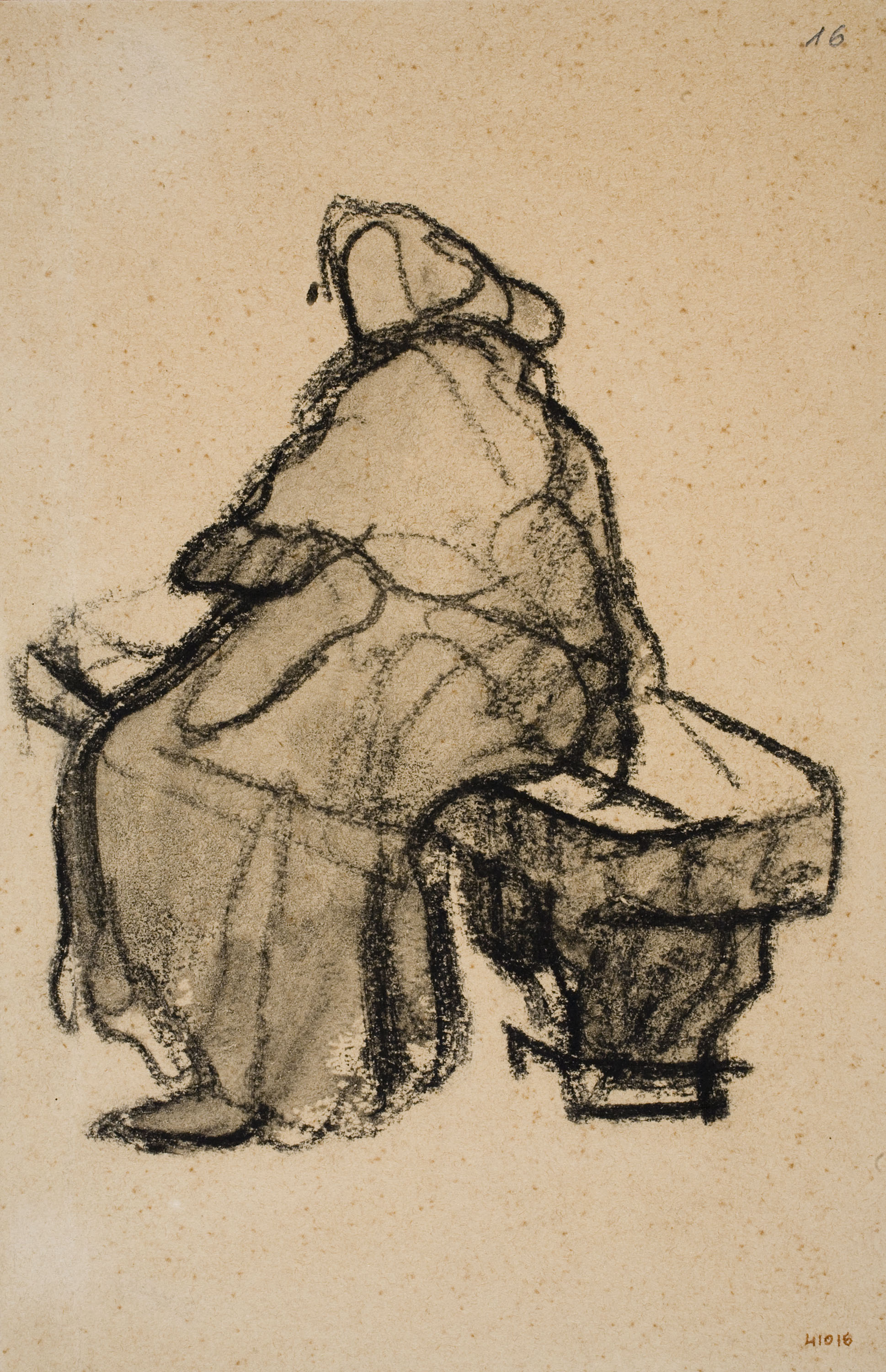 Isidre Nonell - Dona asseguda - Cap a 1909-1911 image for: Isidre Nonell - Dona asseguda - Cap a 1909-1911